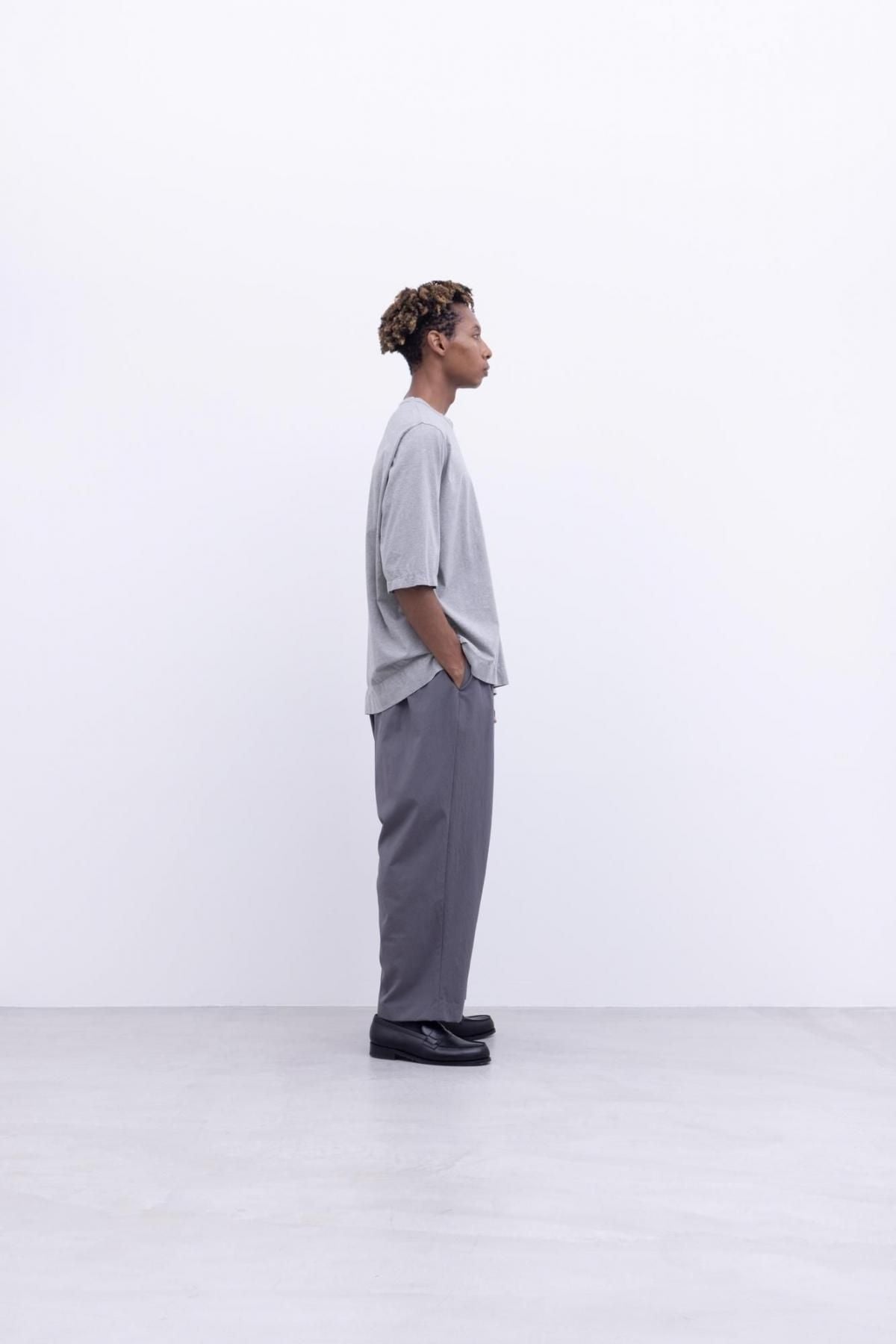 コットンポーラル天竺　クルーネックT / Light Grey top［size 5_］