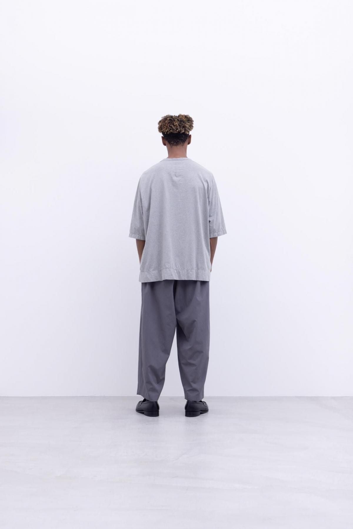 コットンポーラル天竺　クルーネックT / Light Grey top［size 5_］