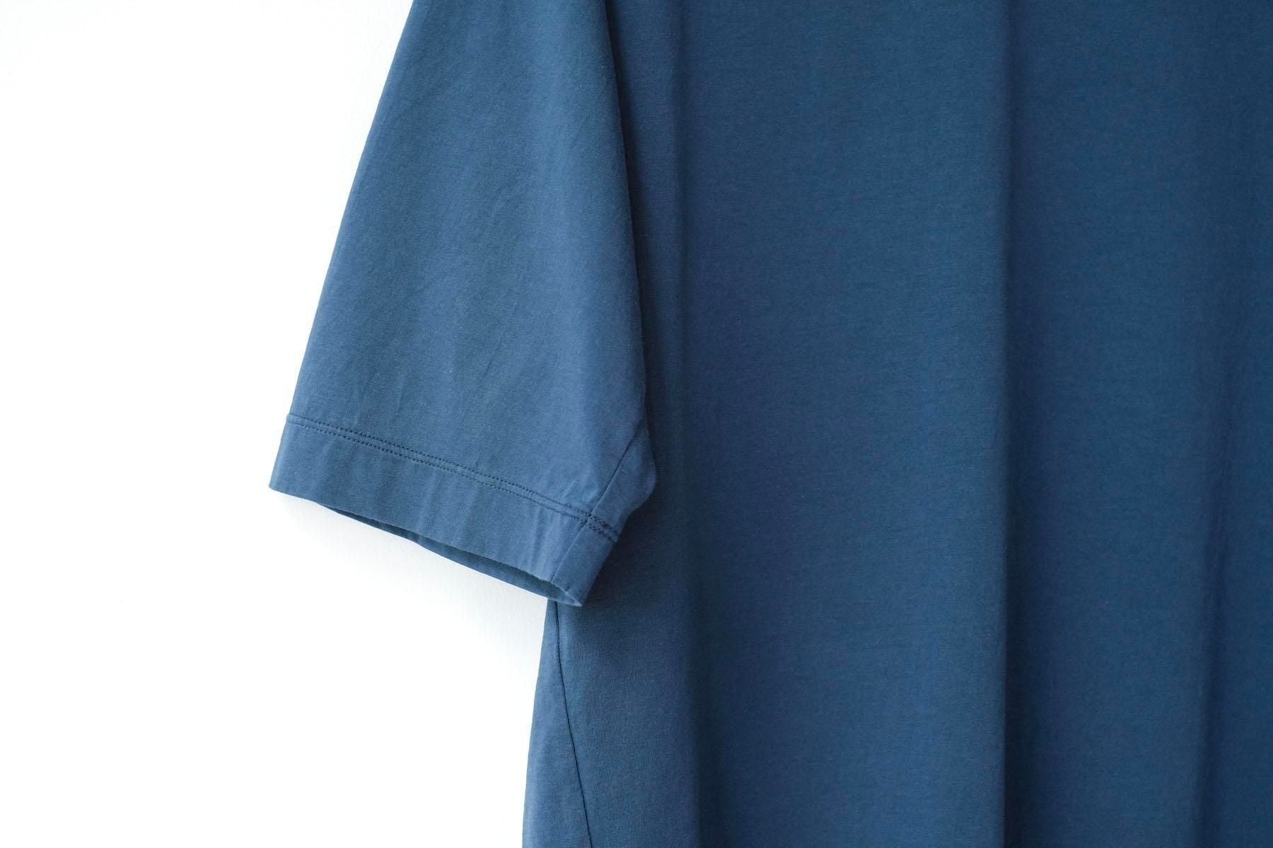 コットンポーラル天竺　クルーネックT / Shadow Blue［size 3_］