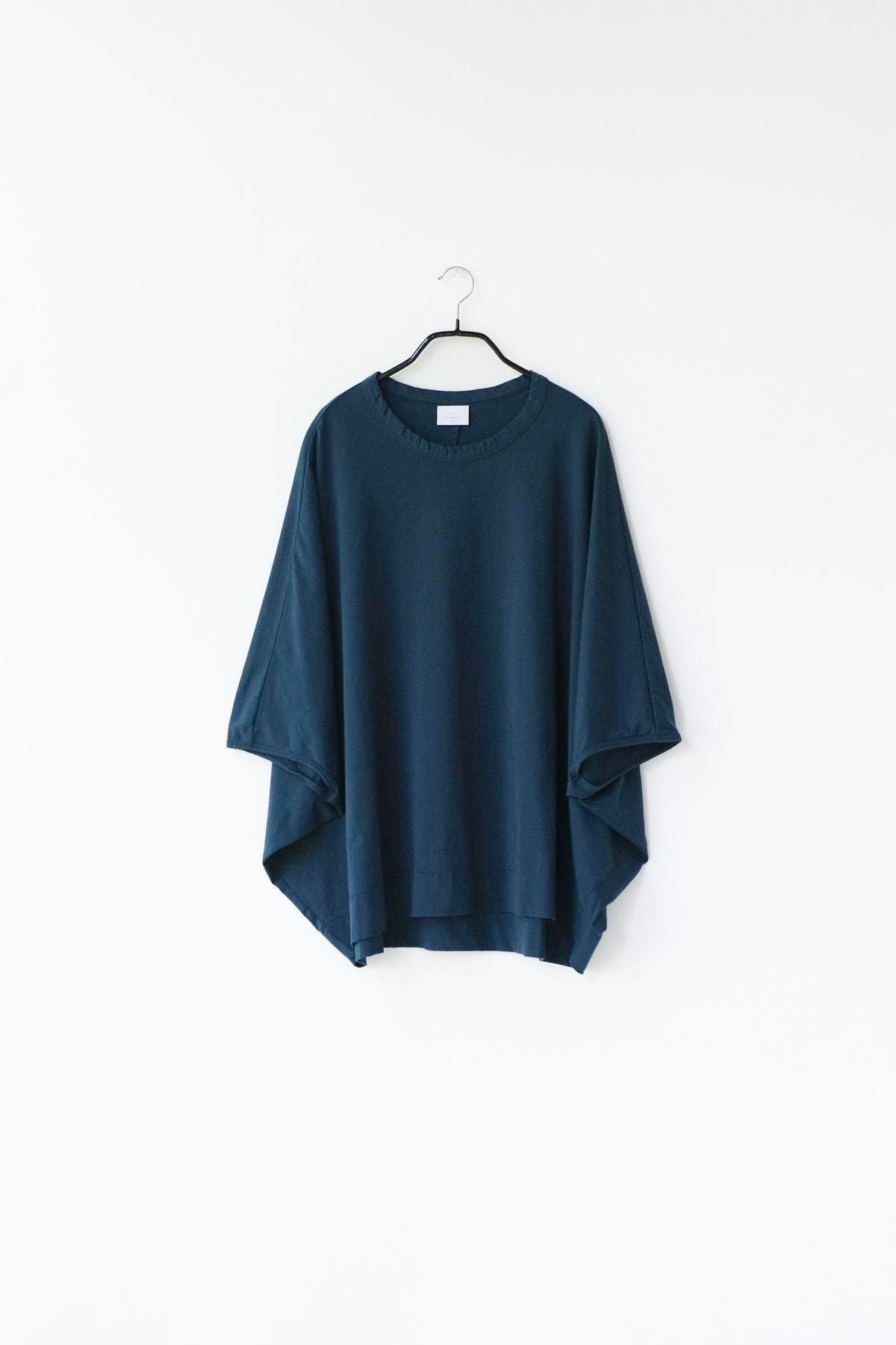 コットンポーラル天竺　ドルマンスリーブT / Shadow Blue［size 3_］