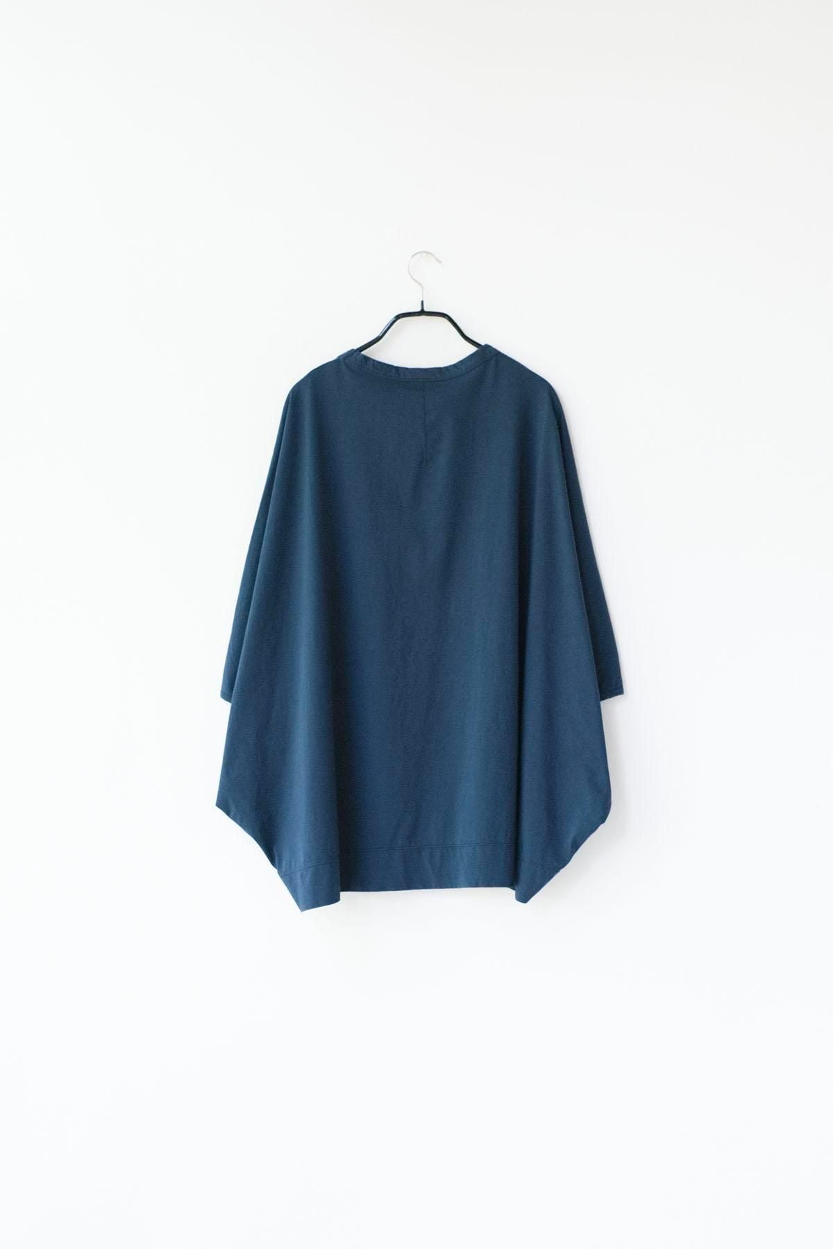 コットンポーラル天竺　ドルマンスリーブT / Shadow Blue［size 3_］