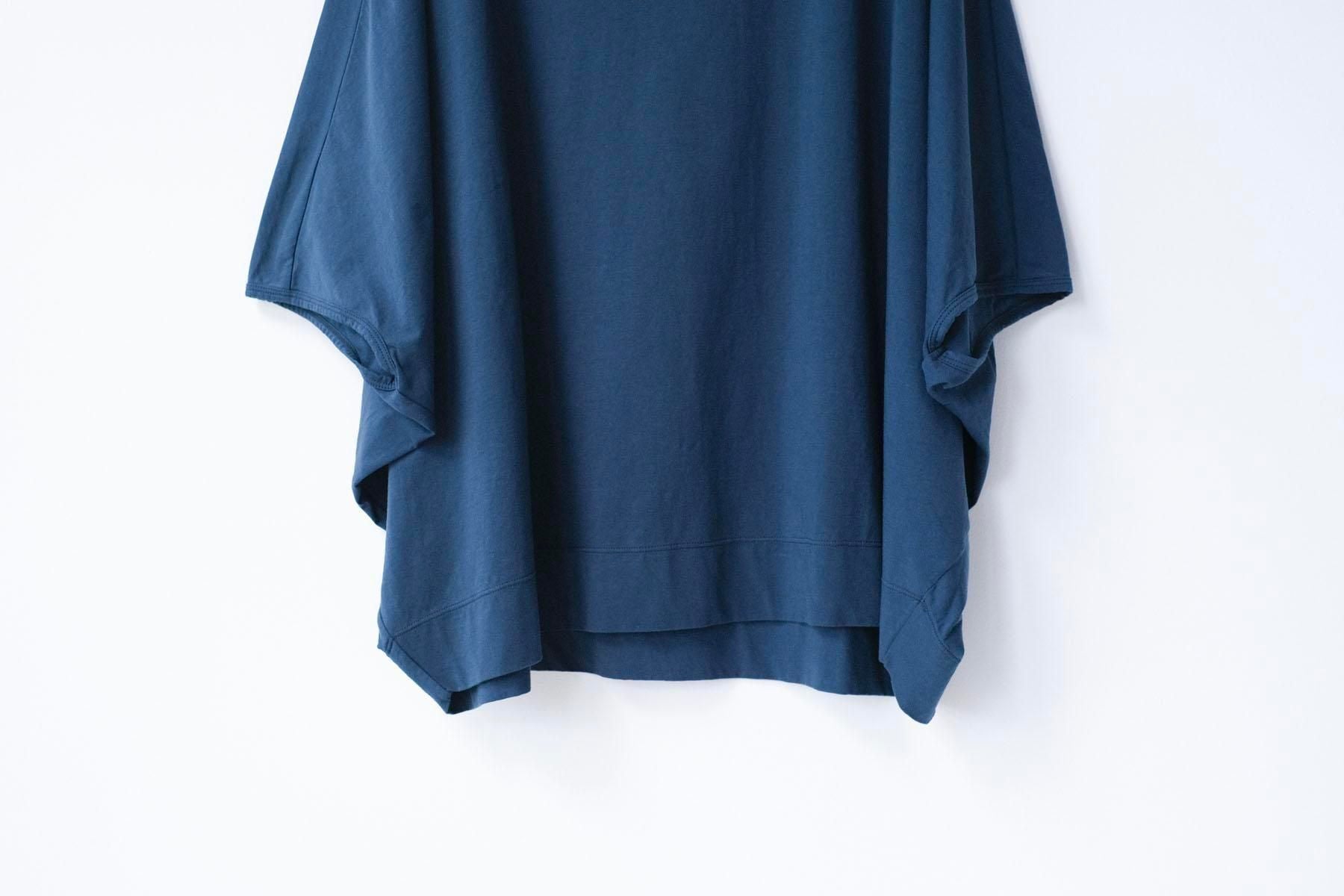 コットンポーラル天竺　ドルマンスリーブT / Shadow Blue［size 3_］