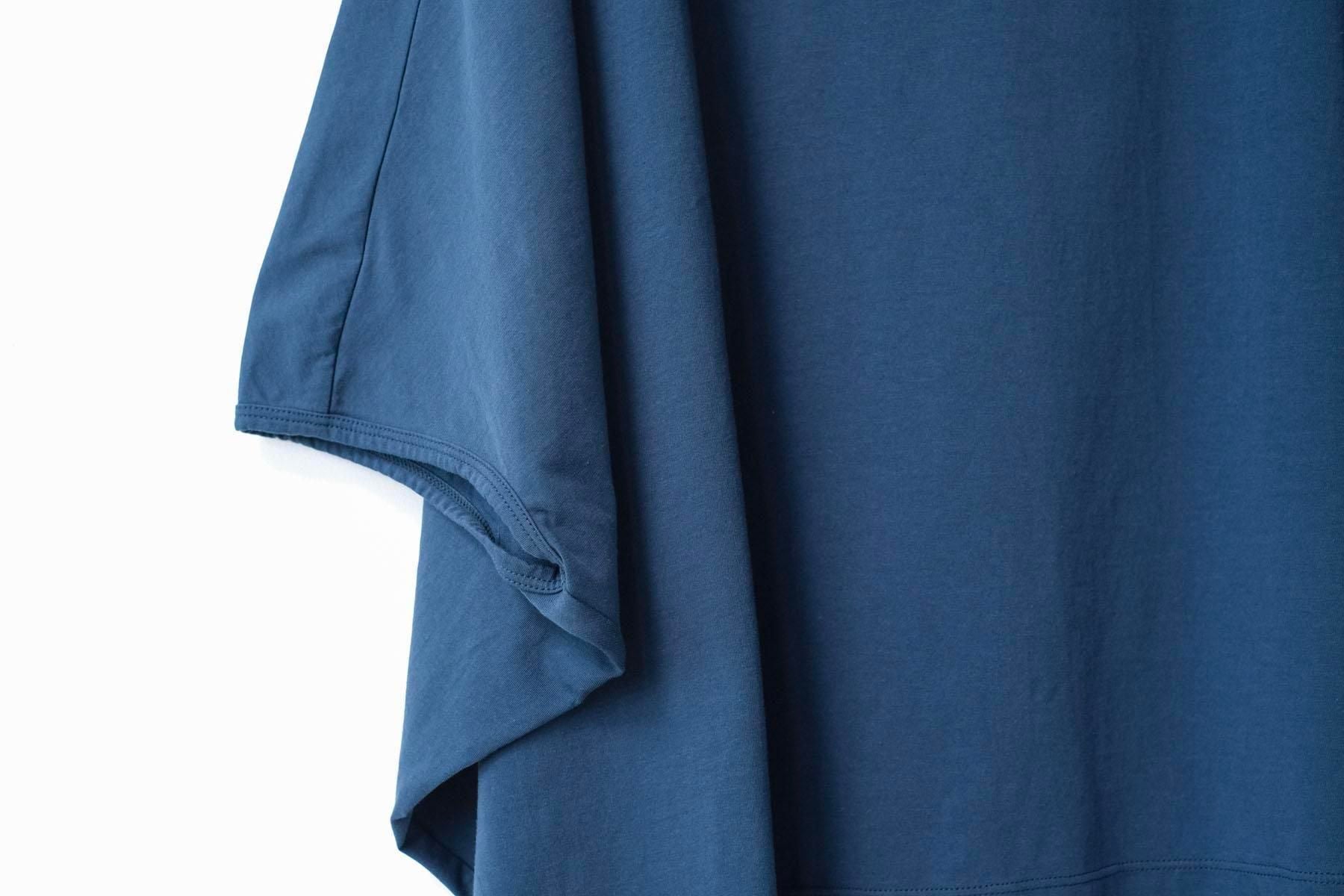 コットンポーラル天竺　ドルマンスリーブT / Shadow Blue［size 3_］