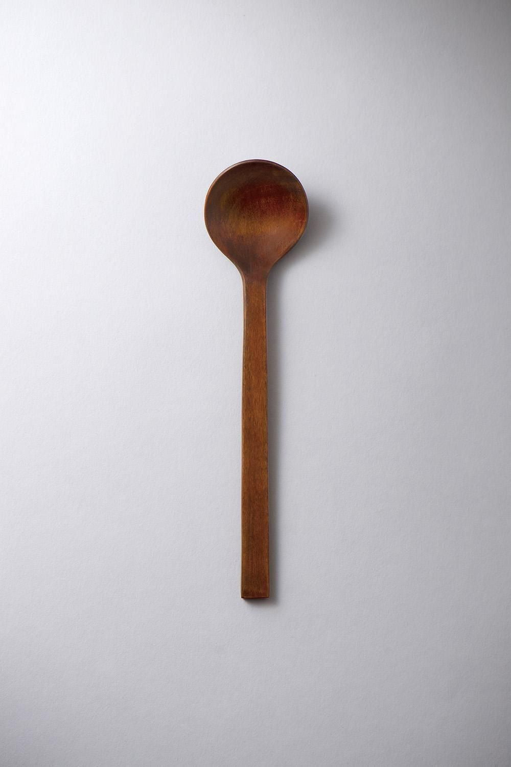 Handmade WOODEN SPOON SMALL (LACQUERED) 木製スプーン・小（拭漆）[BROWN]