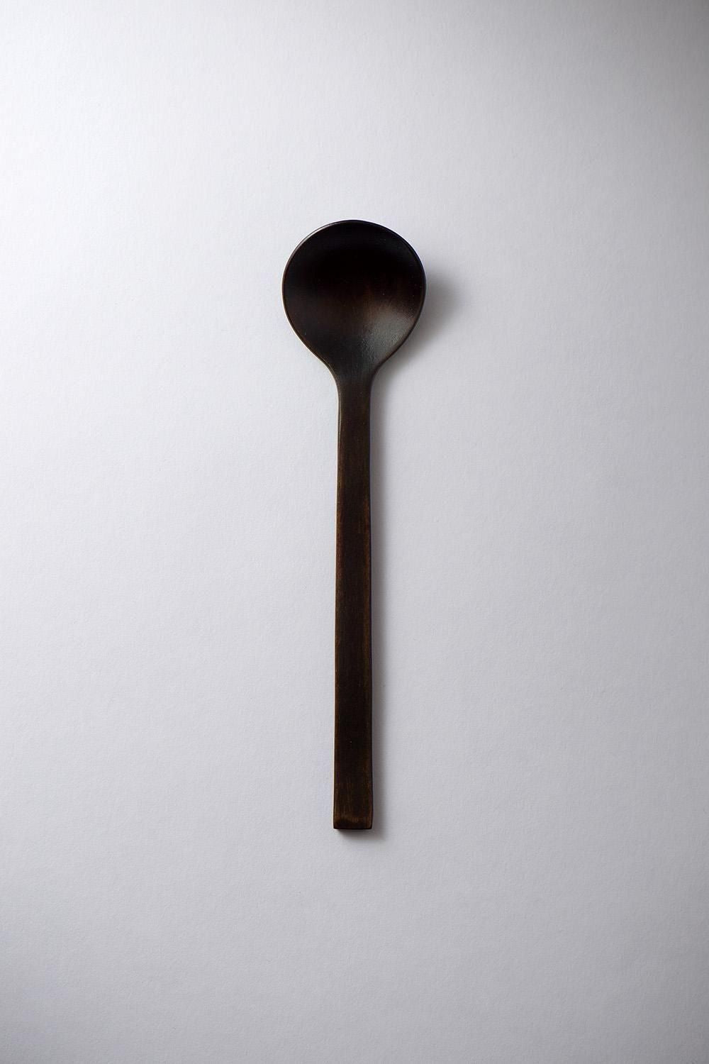 Handmade WOODEN SPOON SMALL (LACQUERED) 木製スプーン・小（拭漆）[BLACK]