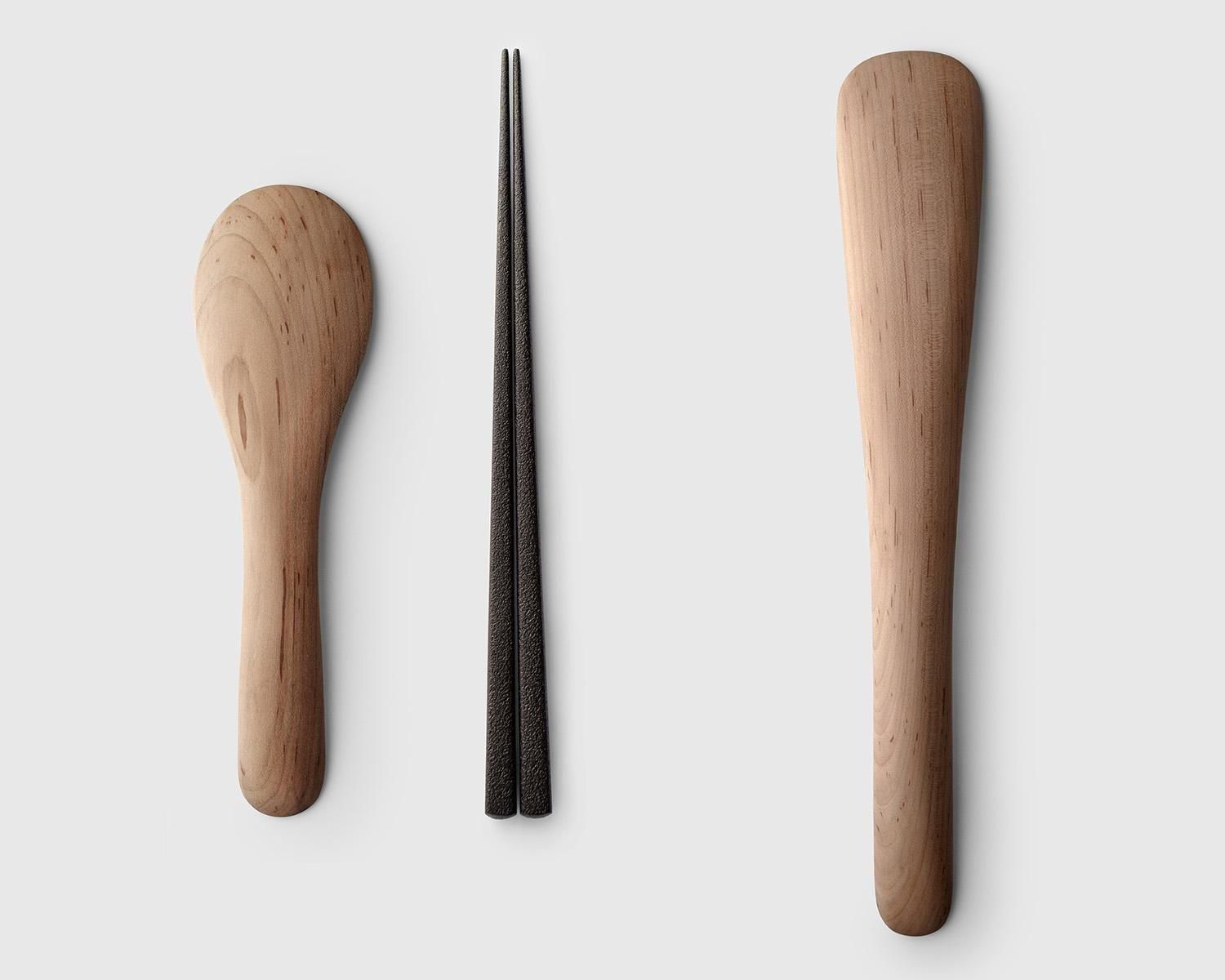 SPATULA Round (Unpainted) 木ベラ・丸(無塗装)