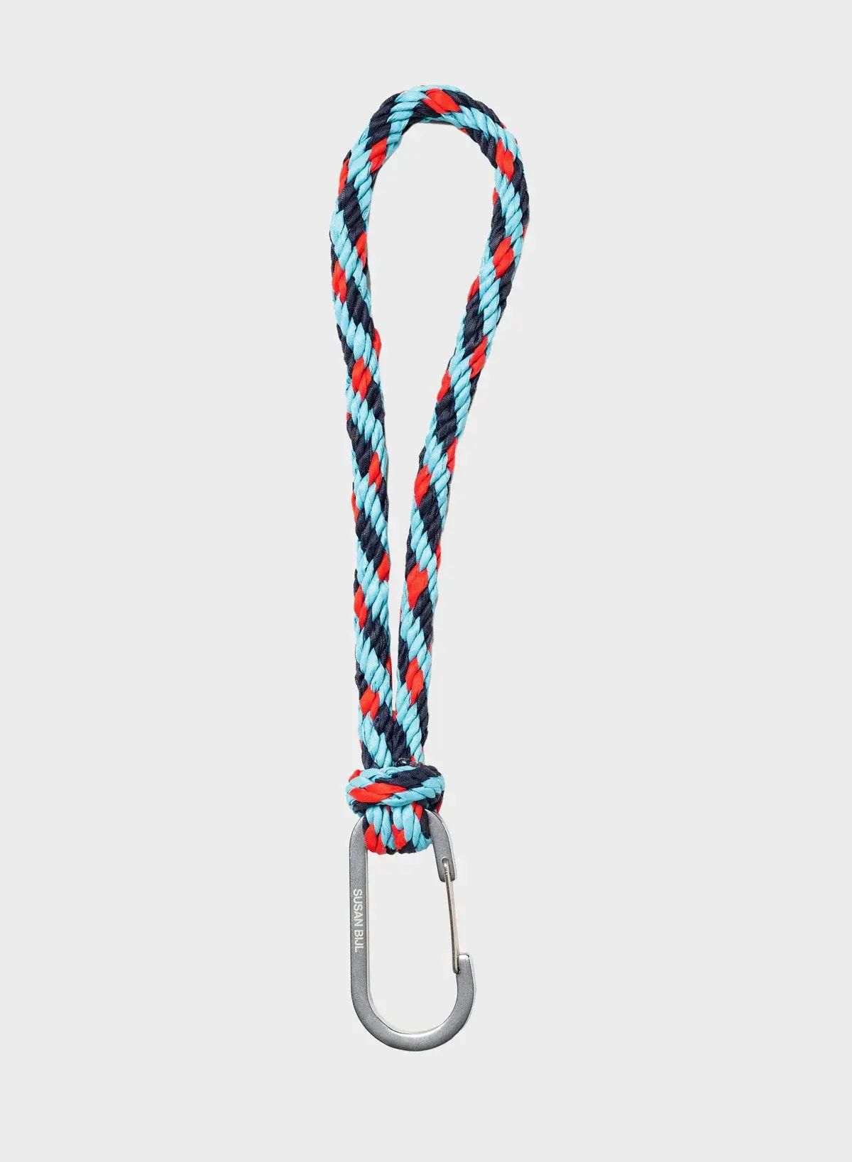 KUMIHIMO Keychain / Water&Red Alert / SUSAN BIJL