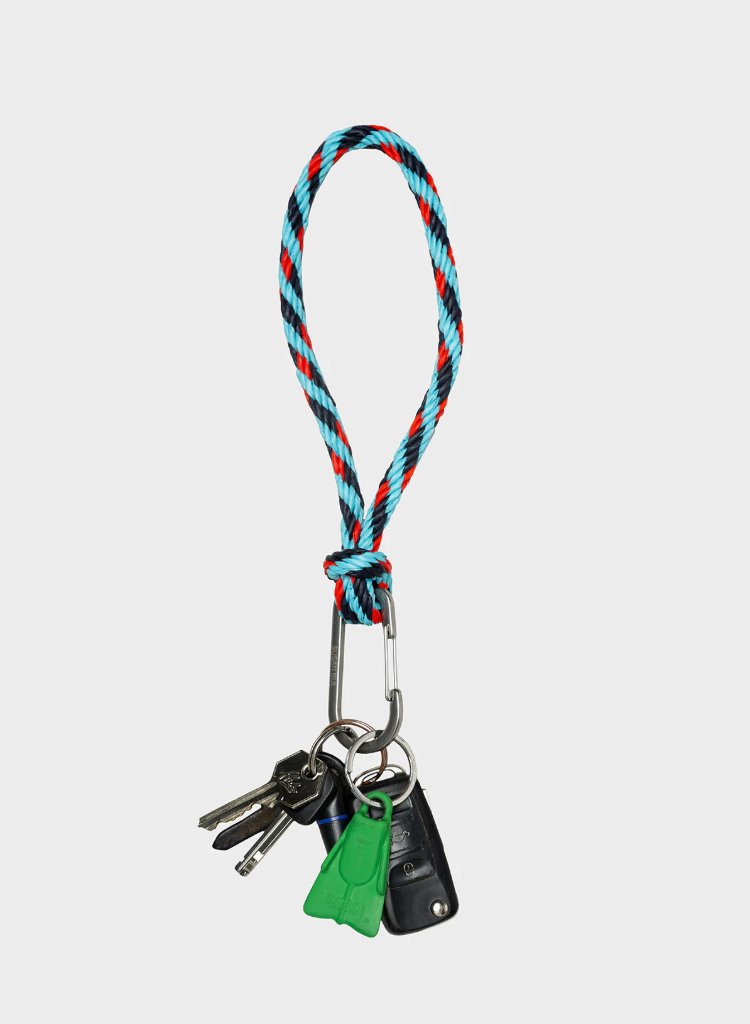 KUMIHIMO Keychain / Water&Red Alert / SUSAN BIJL