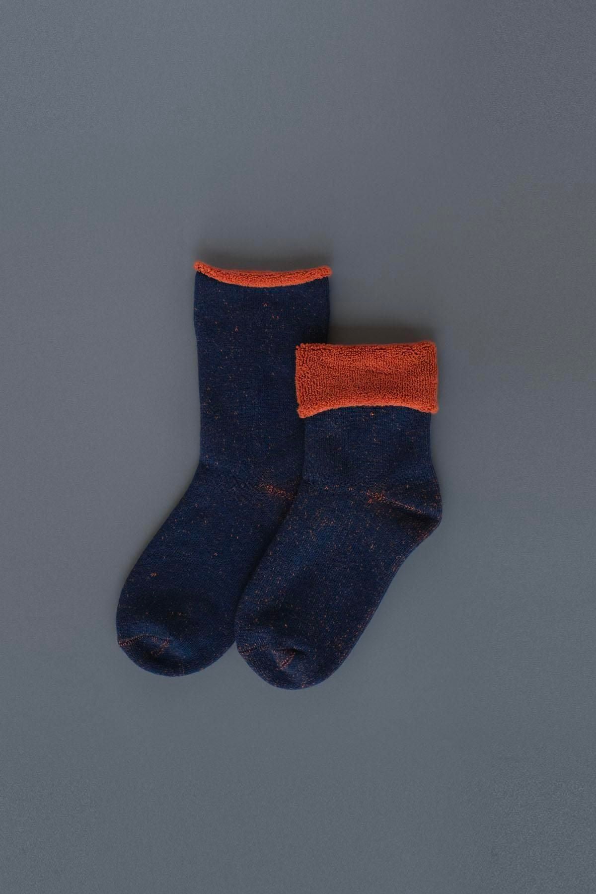 足の冬着［Navy Orange］