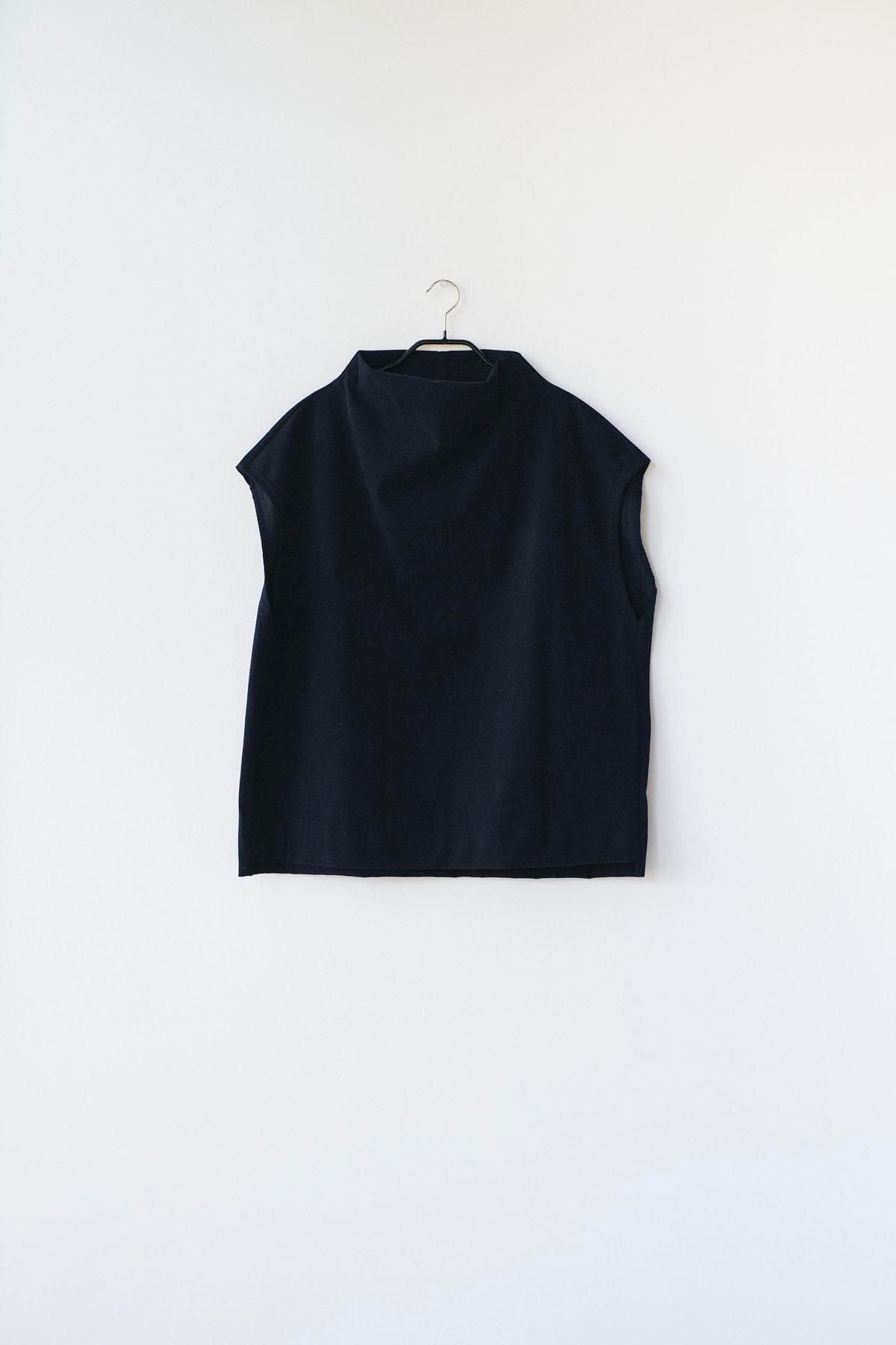 ポリエステル経編コーデュロイ　ボトルネックベスト / Navy［size M］