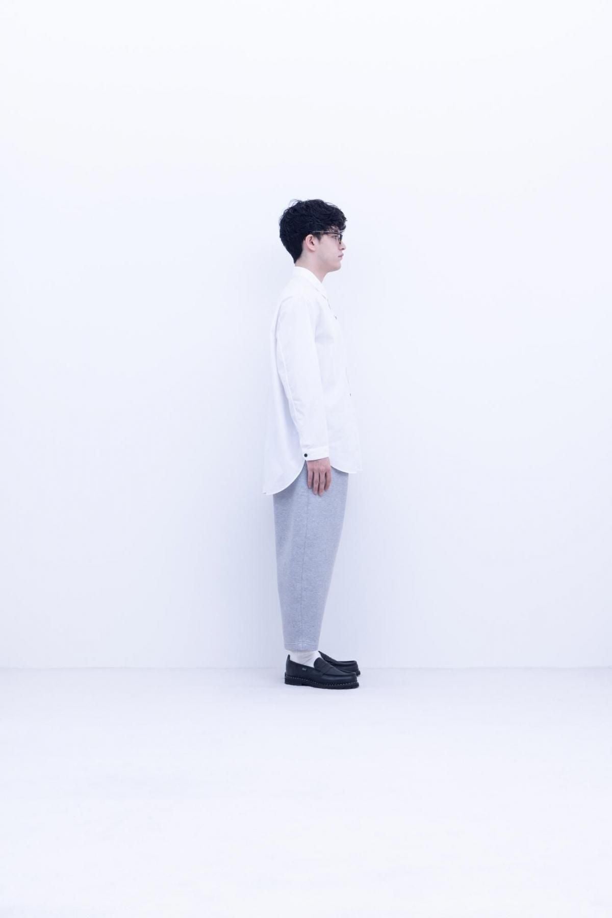 コットン・ ポリコア タイプライター・台襟付きシャツカラー / Black［size M］