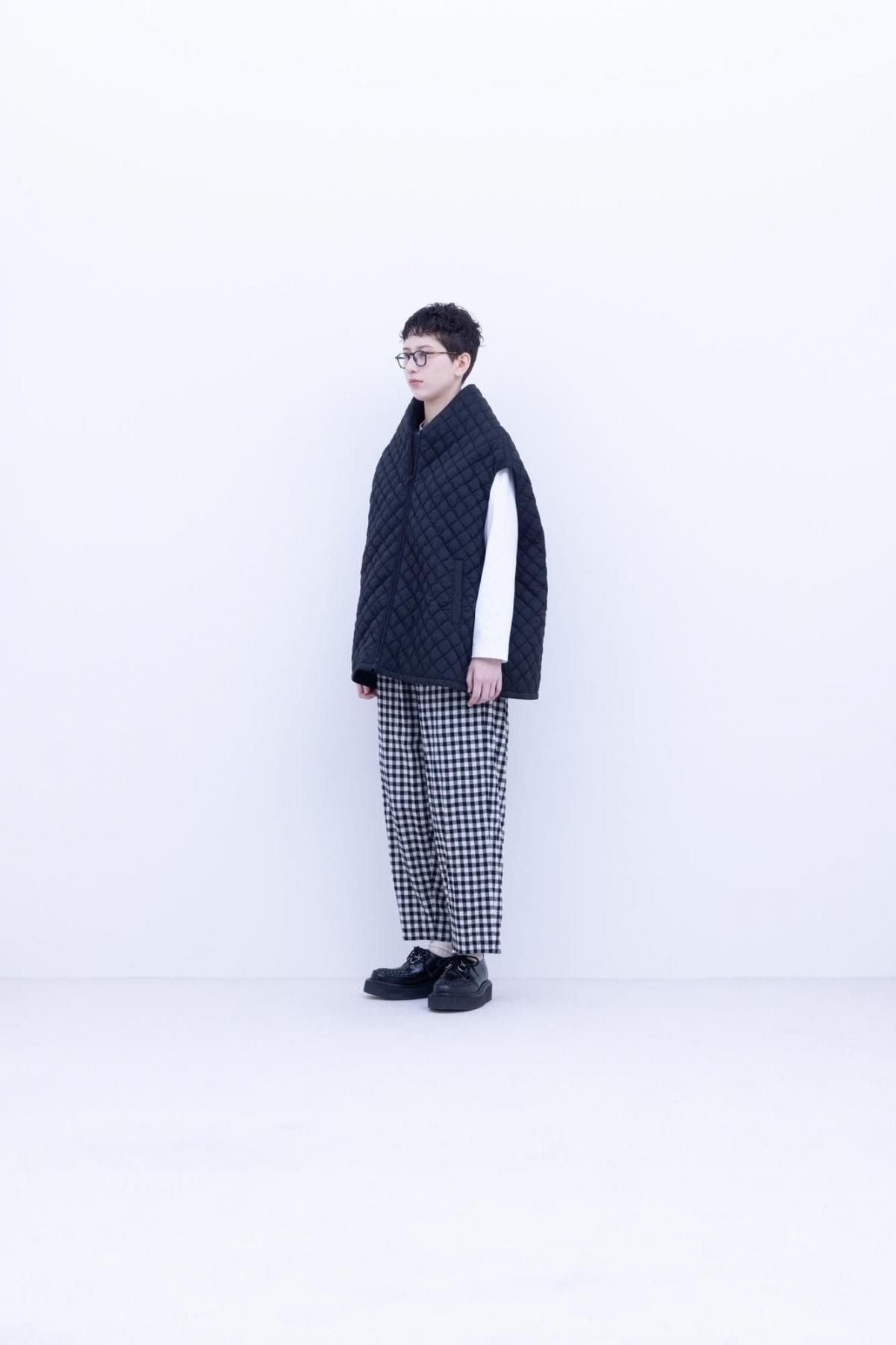 再生ナイロンタフタ・シュリンクキルト　ヤマベスト / Black［size XS］