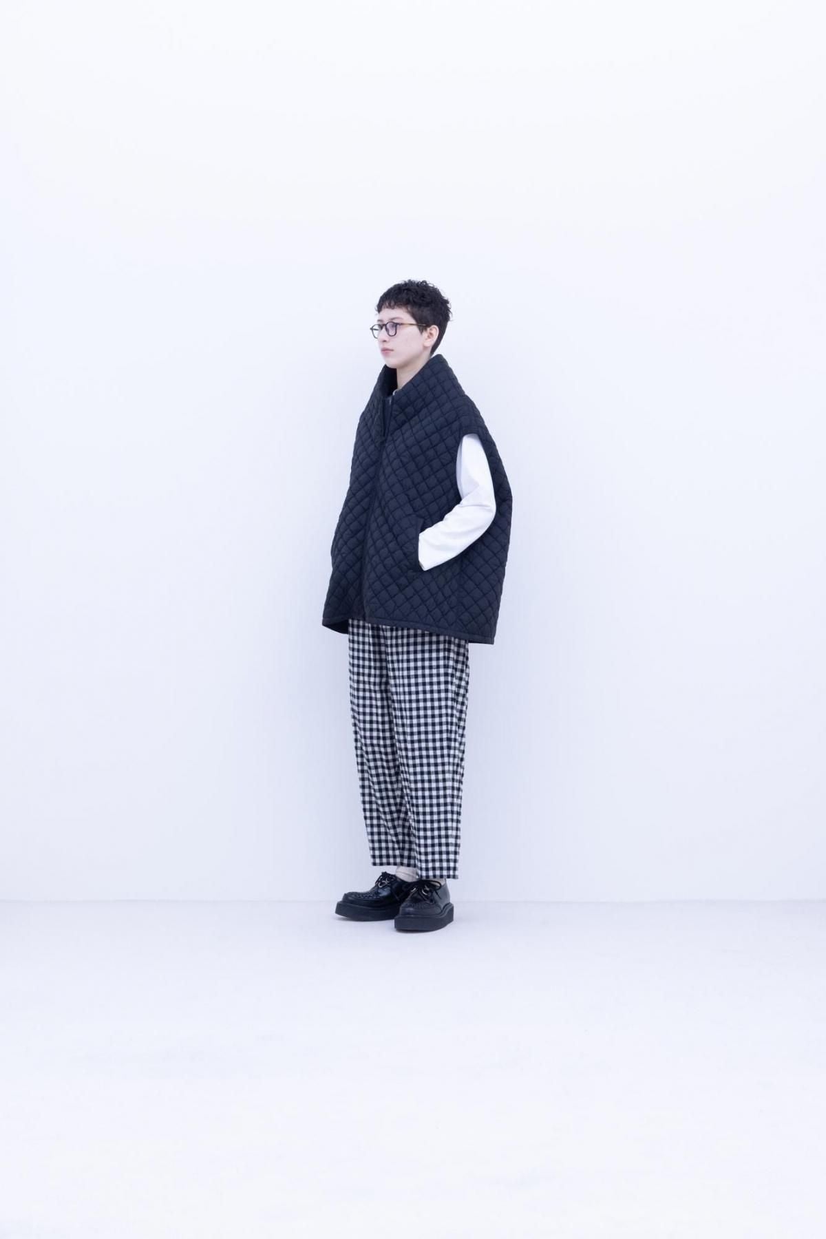 再生ナイロンタフタ・シュリンクキルト　ヤマベスト / Black［size XS］