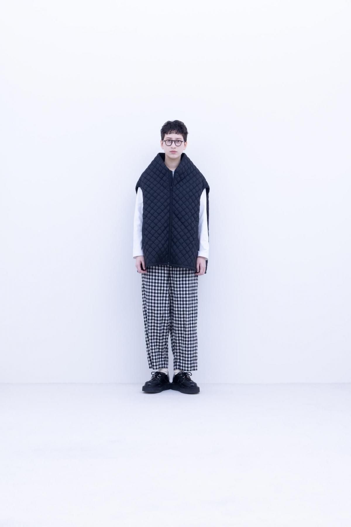 再生ナイロンタフタ・シュリンクキルト　ヤマベスト / Black［size XS］
