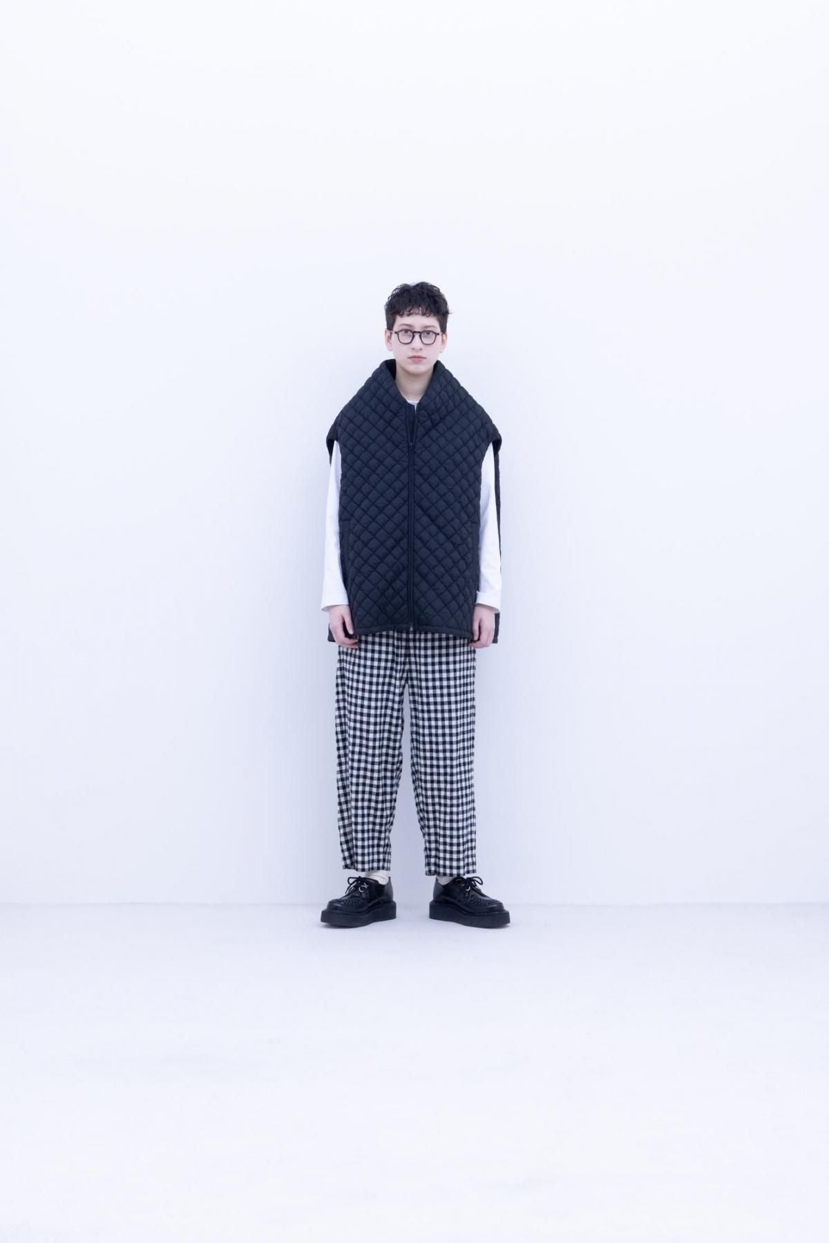 再生ナイロンタフタ・シュリンクキルト　ヤマベスト / Black［size XS］