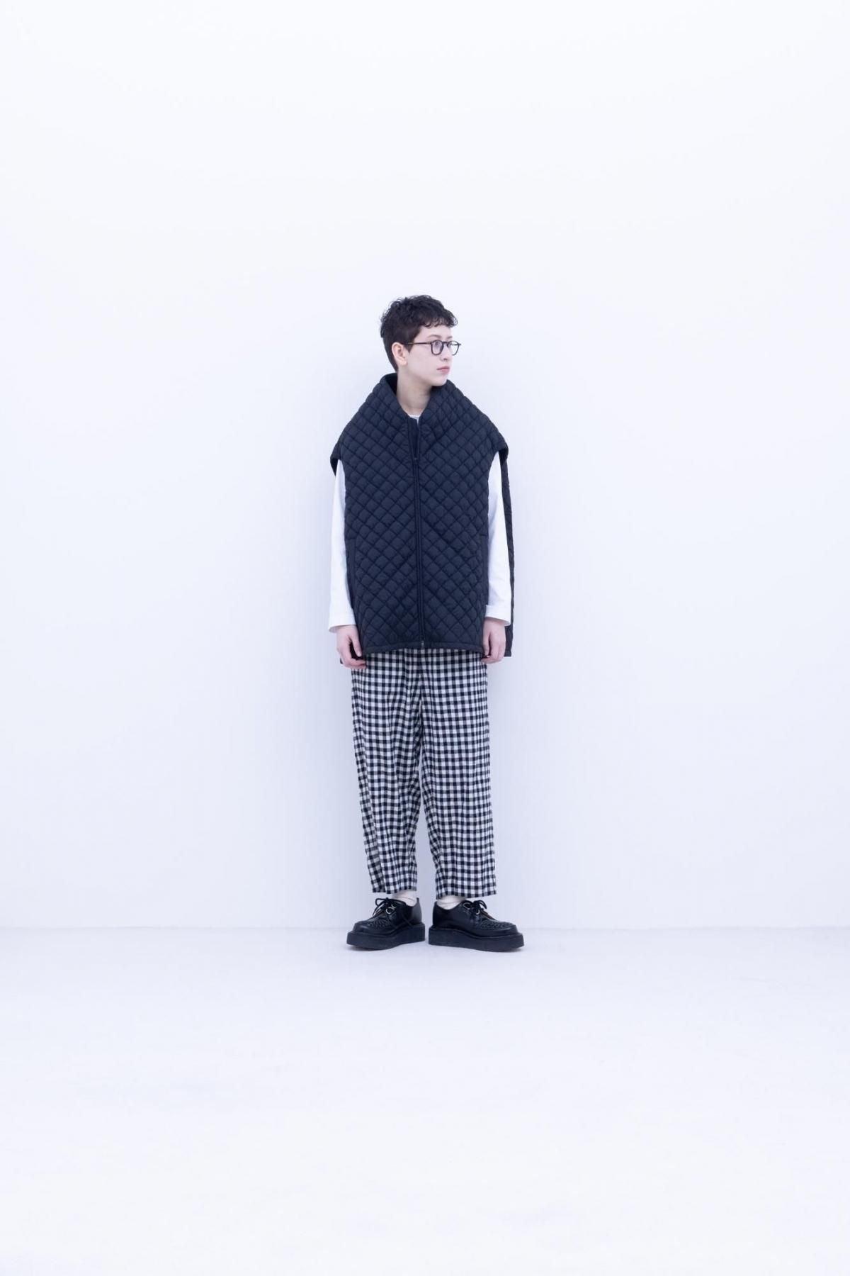 再生ナイロンタフタ・シュリンクキルト　ヤマベスト / Black［size XS］