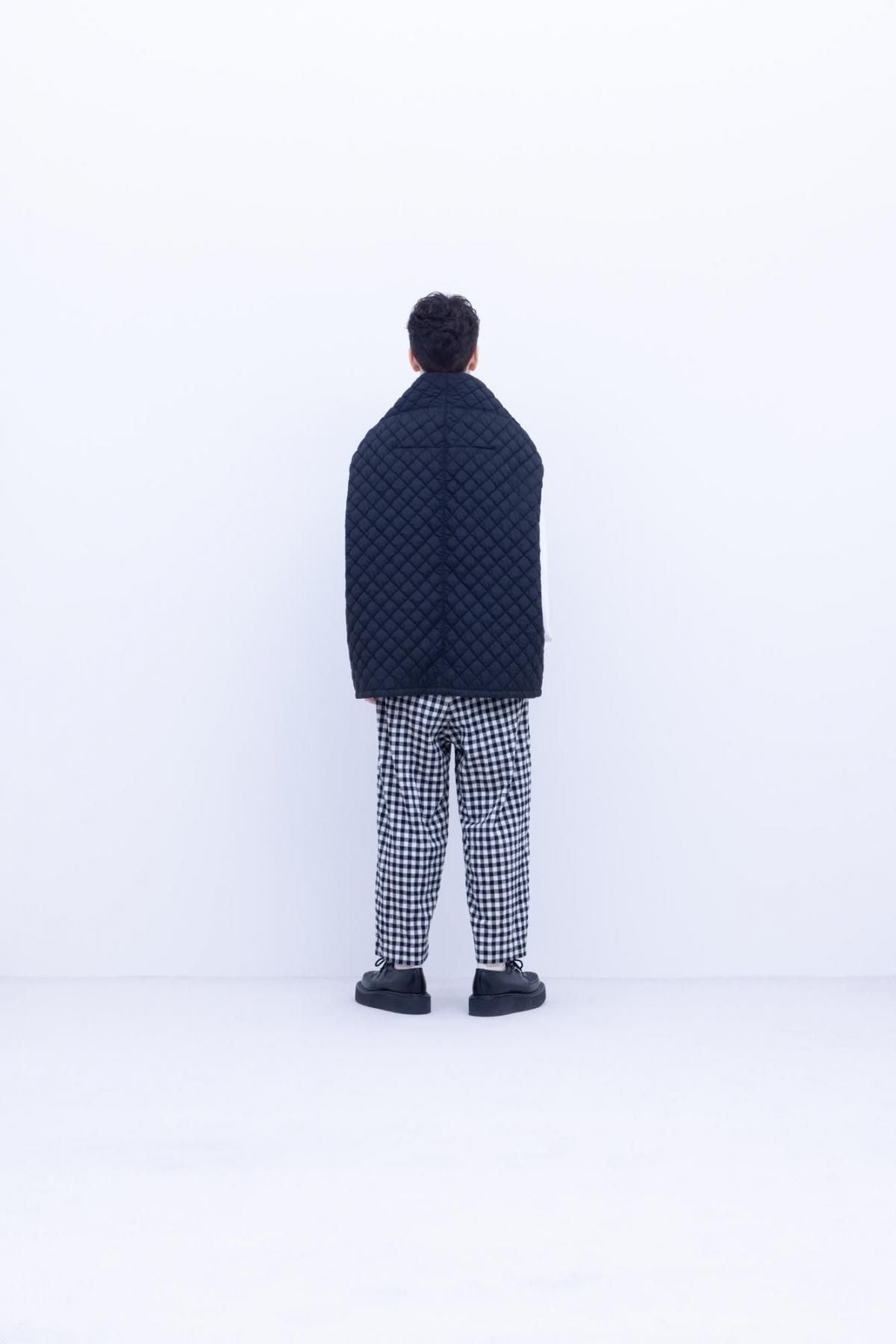 再生ナイロンタフタ・シュリンクキルト　ヤマベスト / Black［size XS］