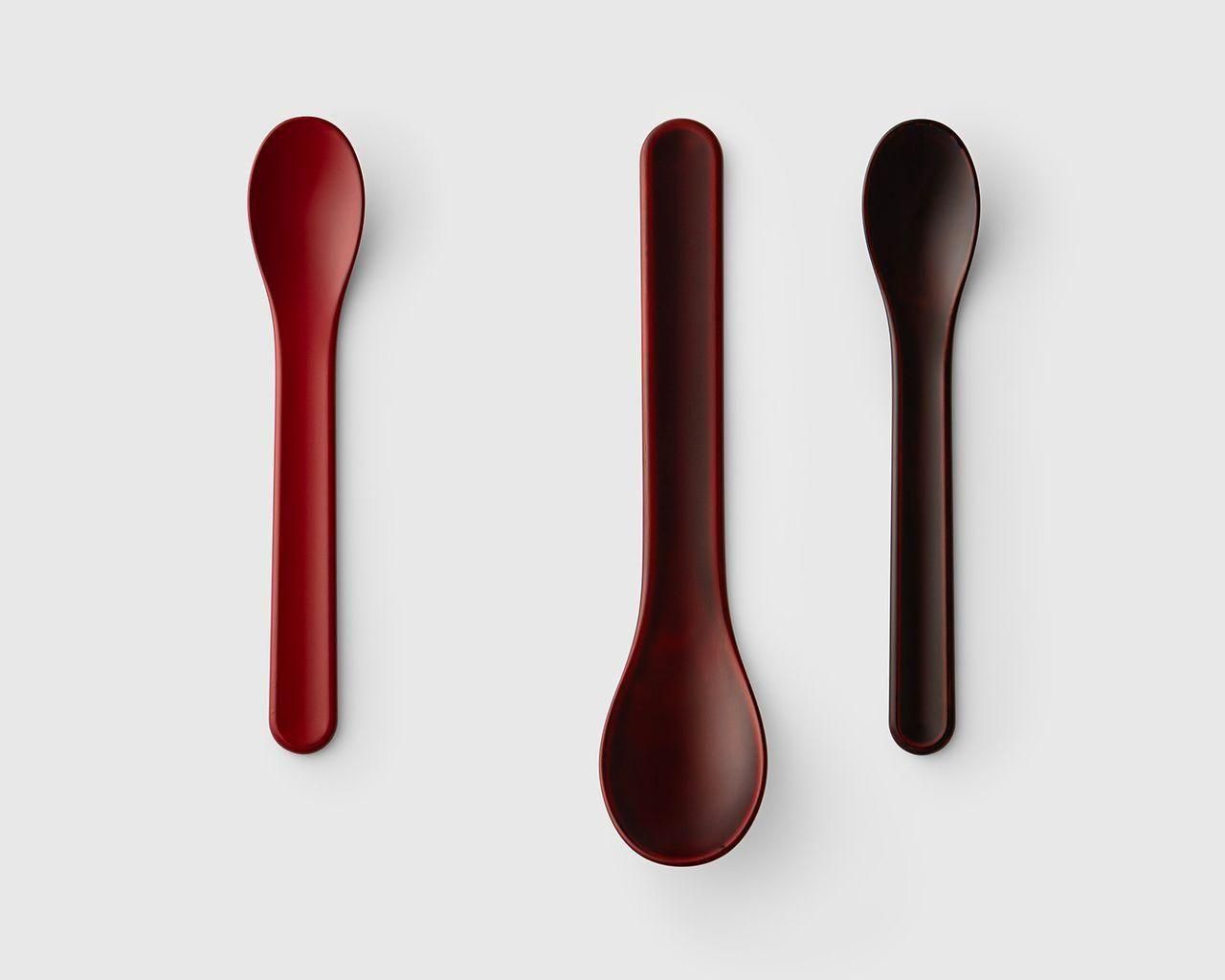 URUSHI SPOON Small (Laquered) 漆スプーン・小 [Sugurome Red]