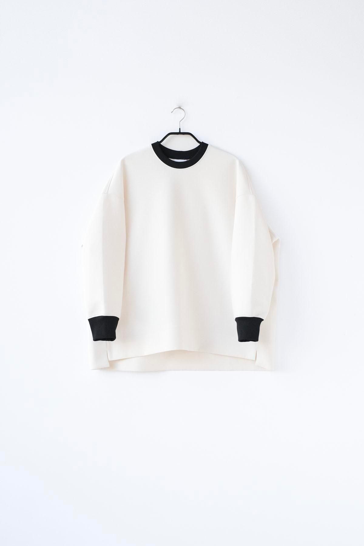 ポリエステル・スプリンギィ　ダンボールニット クルーネックプルオーバー / Cream［size 5_］
