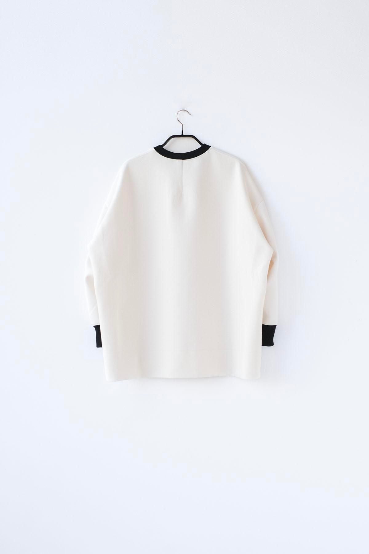 ポリエステル・スプリンギィ　ダンボールニット クルーネックプルオーバー / Cream［size 5_］