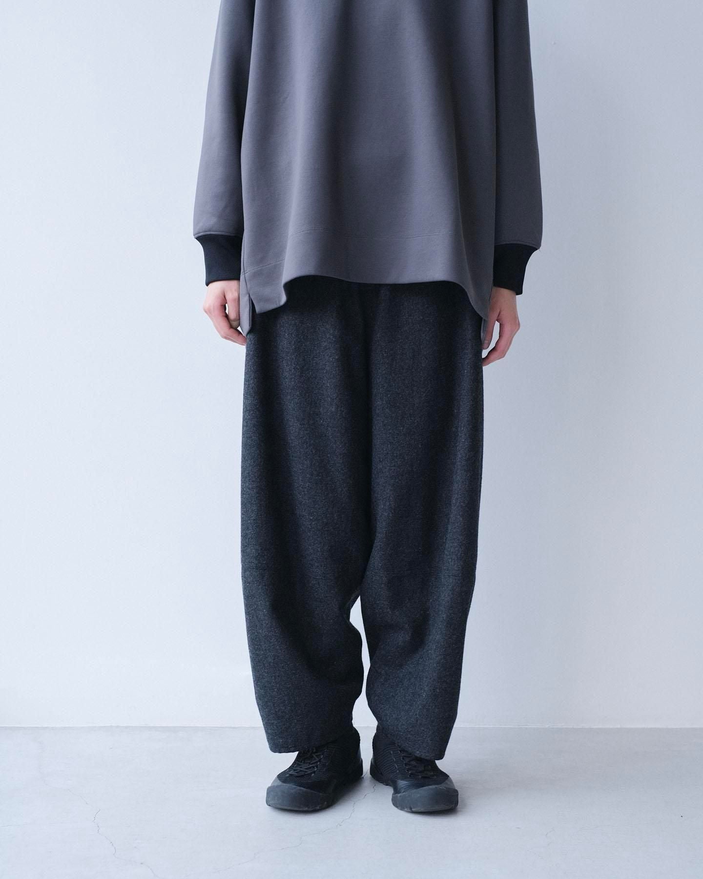 ポリエステル・スプリンギィ　ダンボールニット クルーネックプルオーバー / Blue Grey［size 3_］