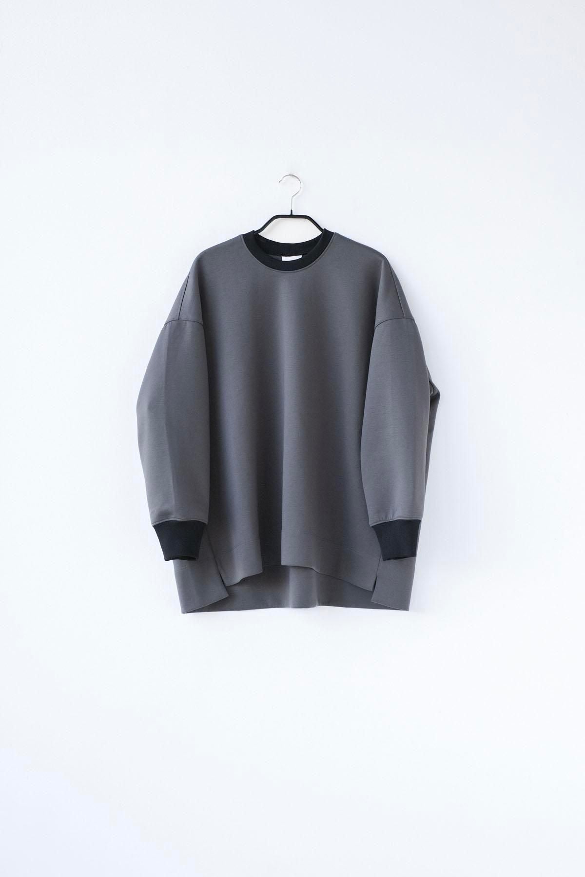 ポリエステル・スプリンギィ　ダンボールニット クルーネックプルオーバー / Blue Grey［size 5_］
