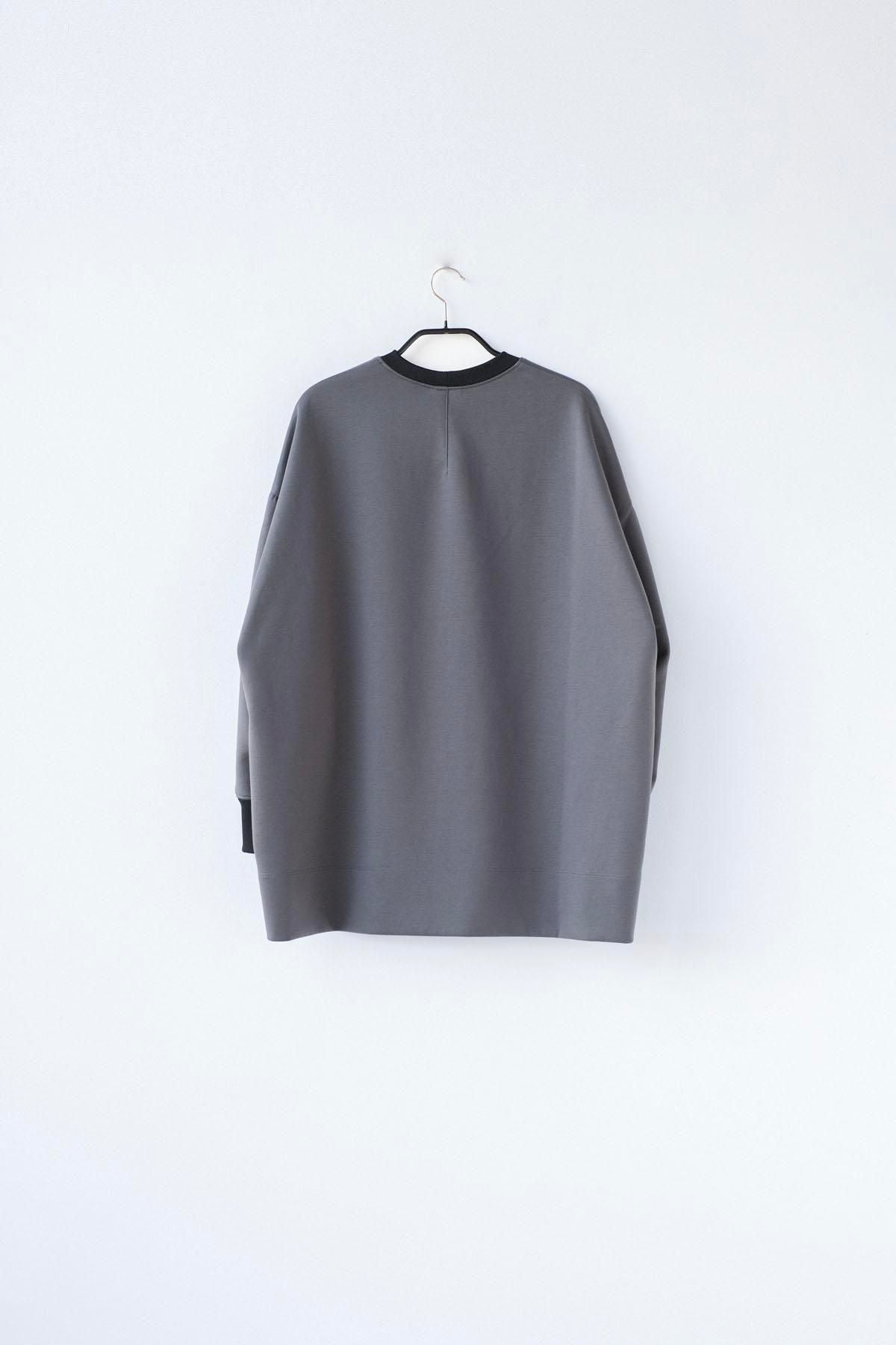 ポリエステル・スプリンギィ　ダンボールニット クルーネックプルオーバー / Blue Grey［size 5_］
