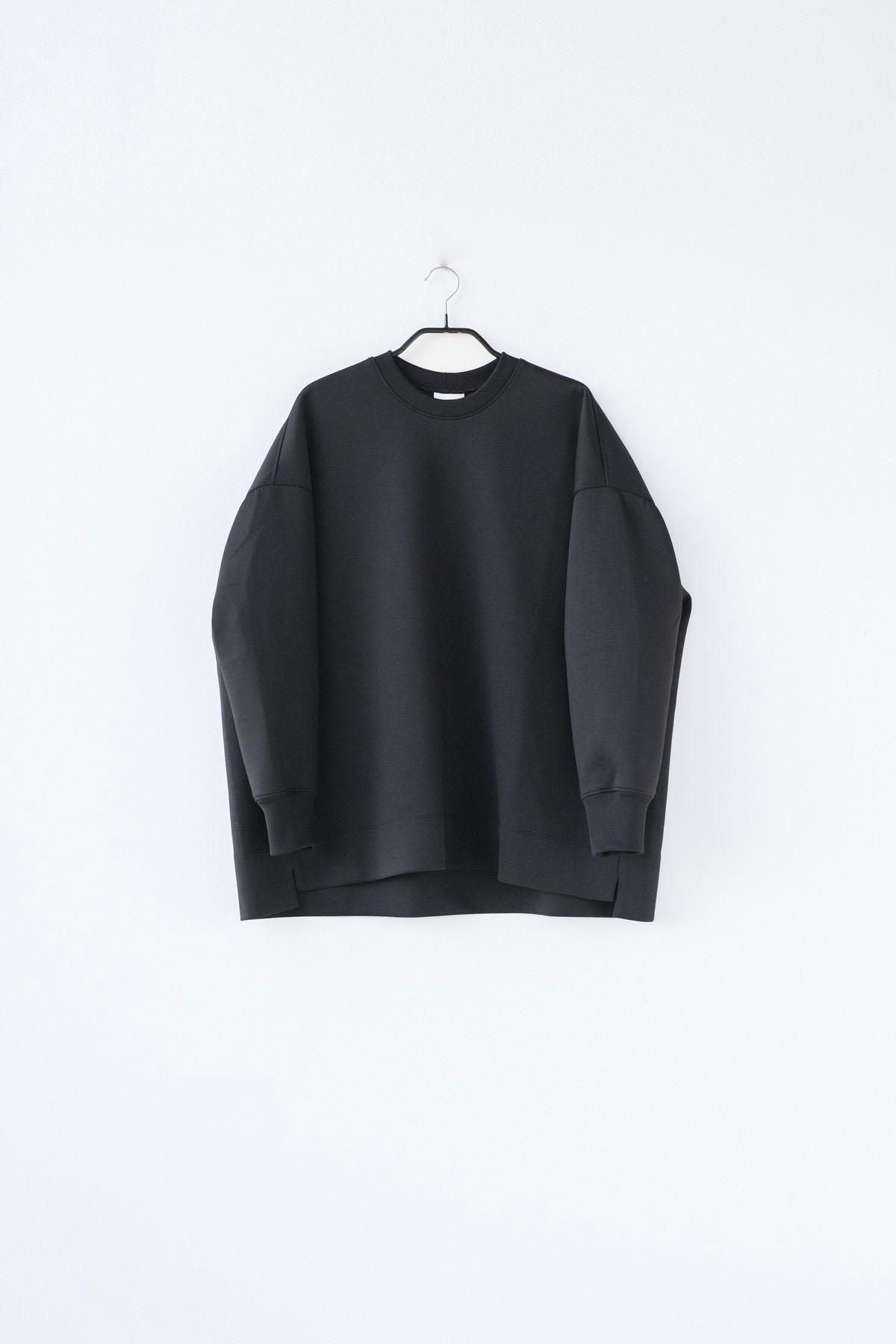 ポリエステル・スプリンギィ　ダンボールニット クルーネックプルオーバー / Black［size 3_］