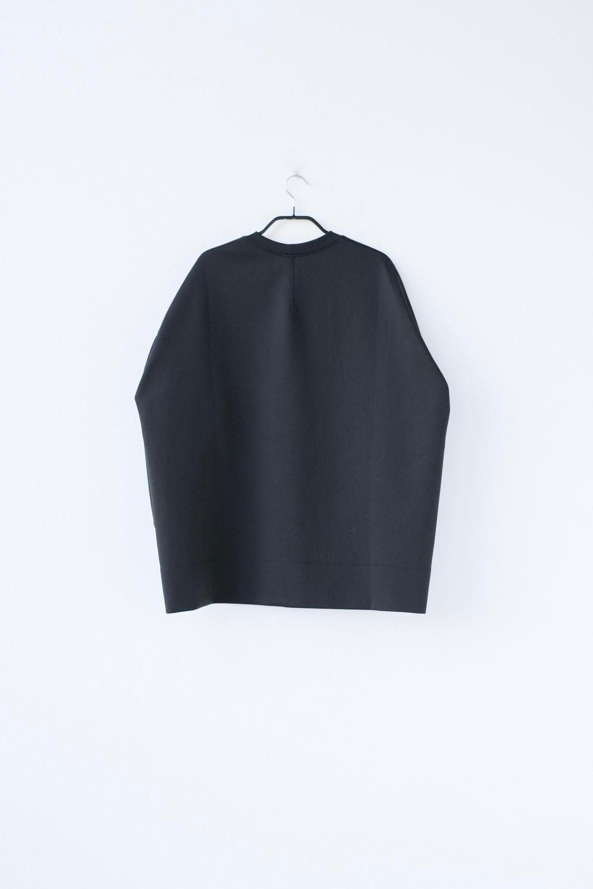 ポリエステル・スプリンギィ　ダンボールニット クルーネックプルオーバー / Black［size 3_］