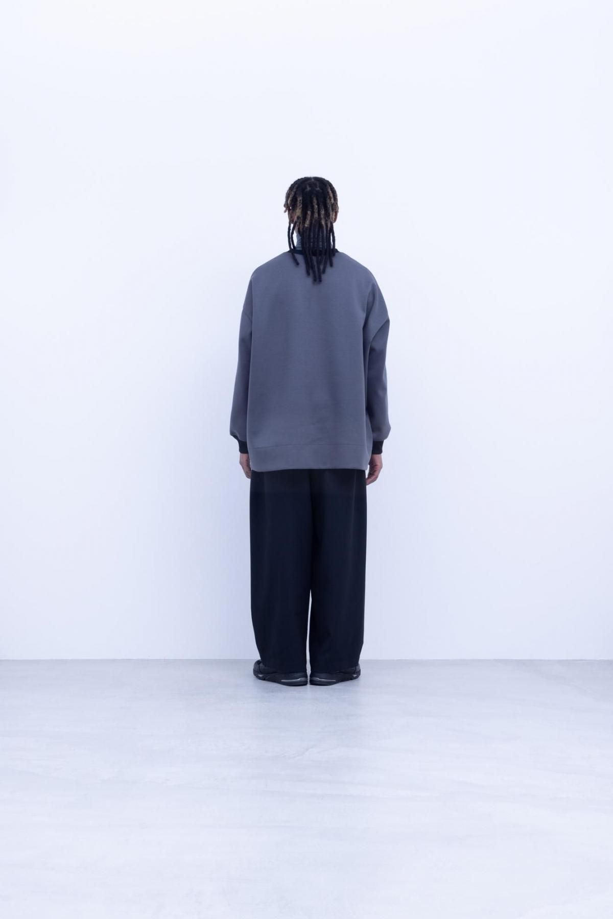 ポリエステル・スプリンギィ　ダンボールニット クルーネックプルオーバー / Black［size 3_］