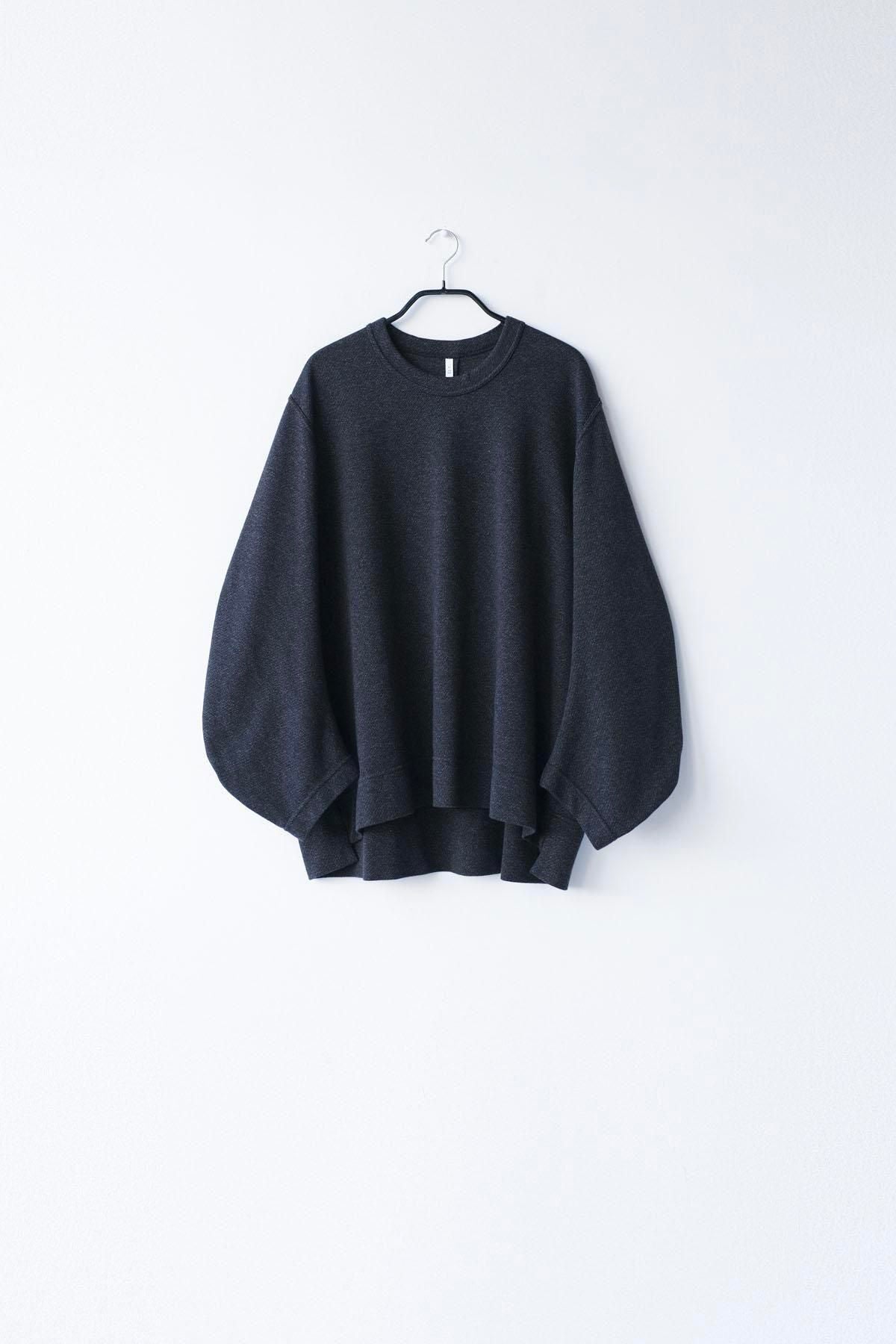 ウール＆コットン・ツイルJQニット ダブルニット / Navy mix［size XS］