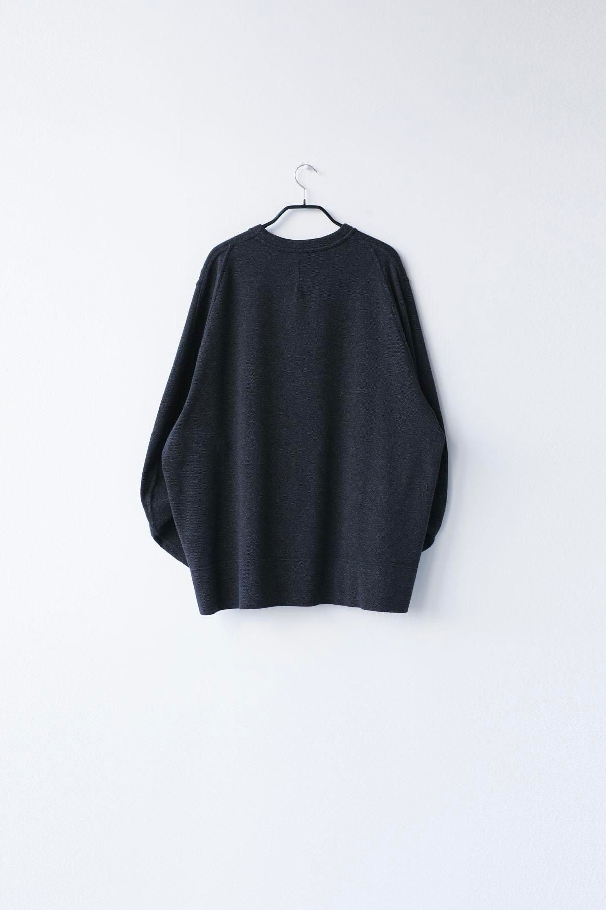 ウール＆コットン・ツイルJQニット ダブルニット / Navy mix［size XS］