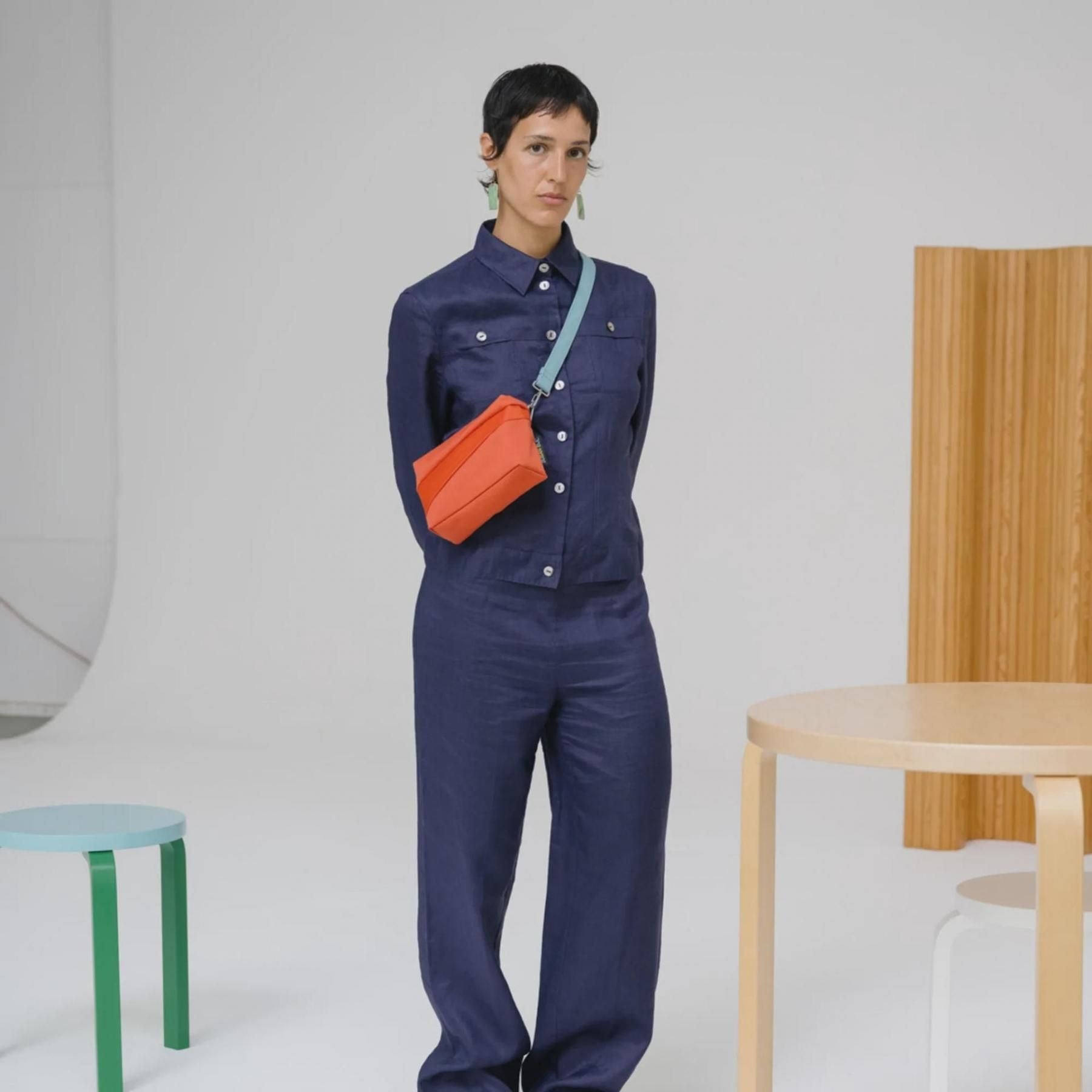 Bum Bag S / Anni&Francis ( Form 25 / Red & Light blue)