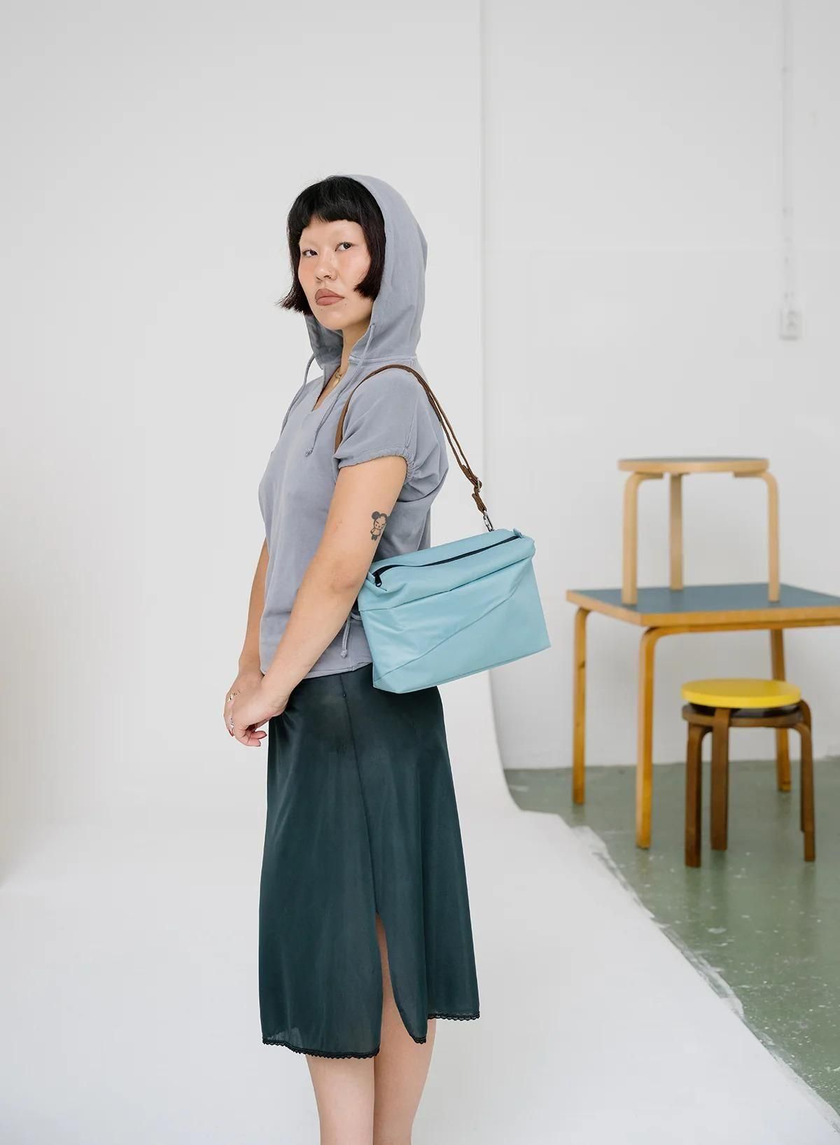 Bum Bag M / Francis&Hazel ( Form 25 / Light blue & Brown)