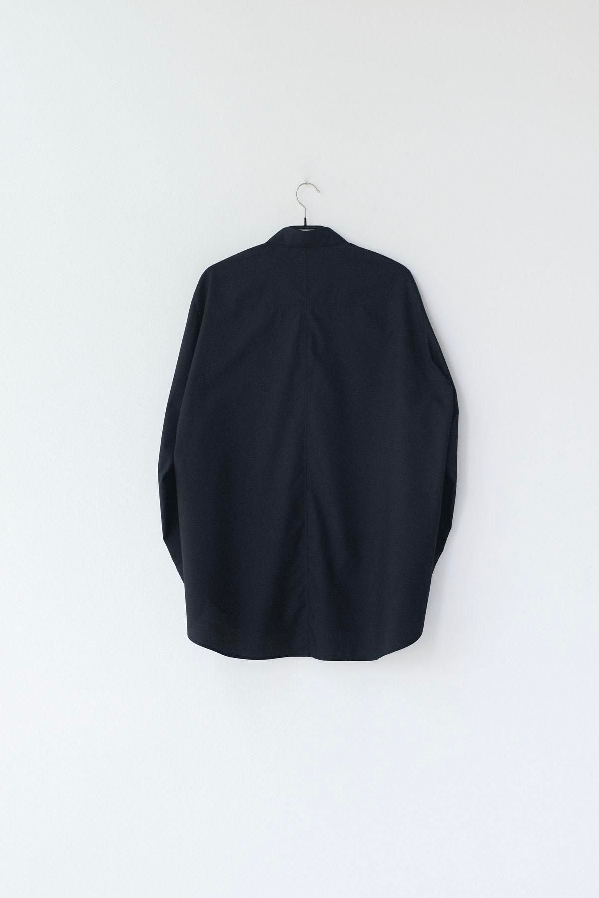 ポリエステル＆レーヨン・クリア ツイル　襟付きシャツ / Black［size 3_］