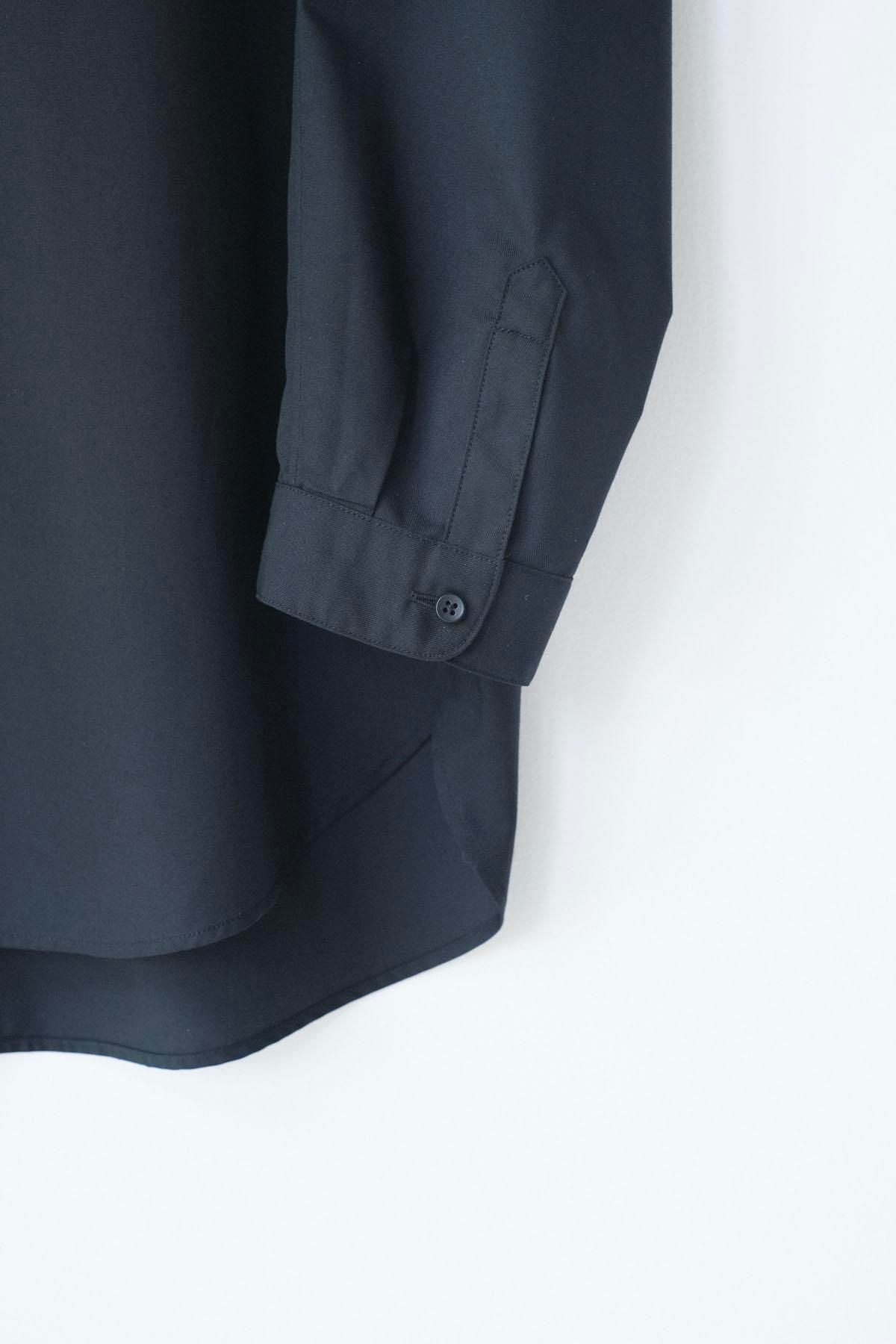 ポリエステル＆レーヨン・クリア ツイル　襟付きシャツ / Black［size 3_］