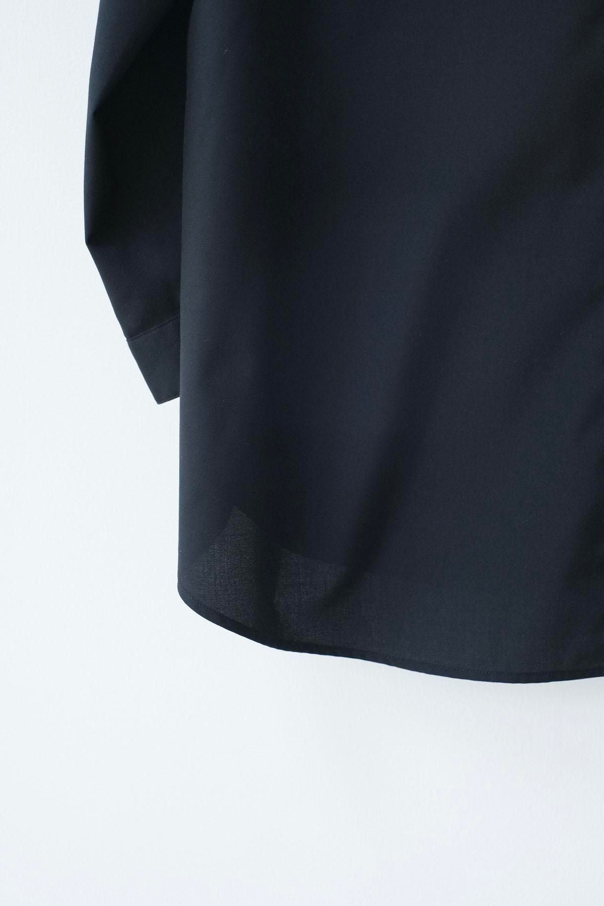 ポリエステル＆レーヨン・クリア ツイル　襟付きシャツ / Black［size 3_］
