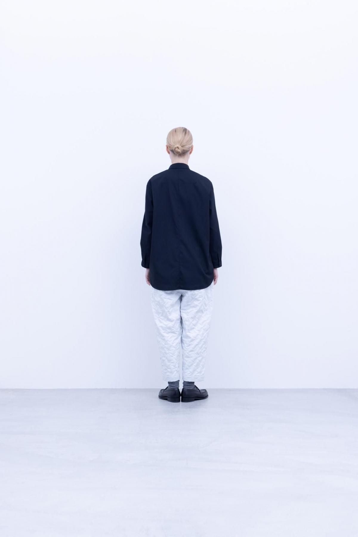 ポリエステル＆レーヨン・クリア ツイル　襟付きシャツ / Black［size 3_］
