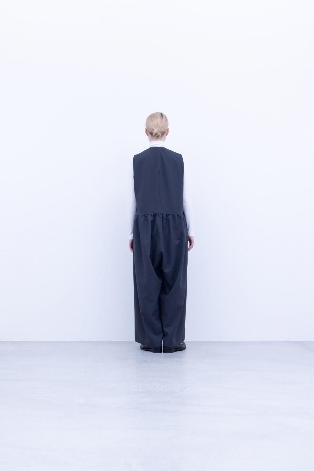 オクタグラムポリエステル・艶消平織　オーバーオール / Black［size 3_］