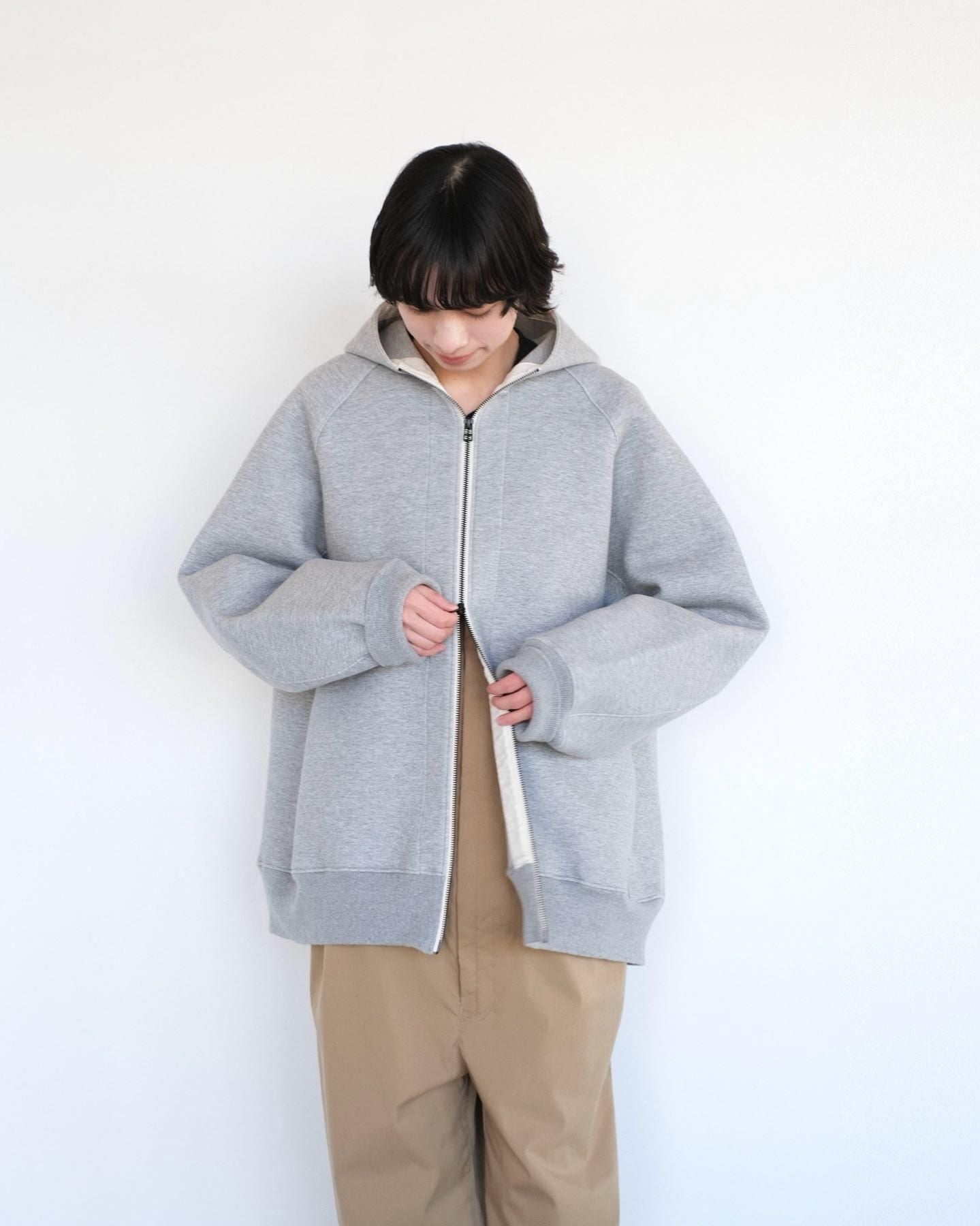 コットン・アツカル ダンボールニット　ジップパーカー［size S］