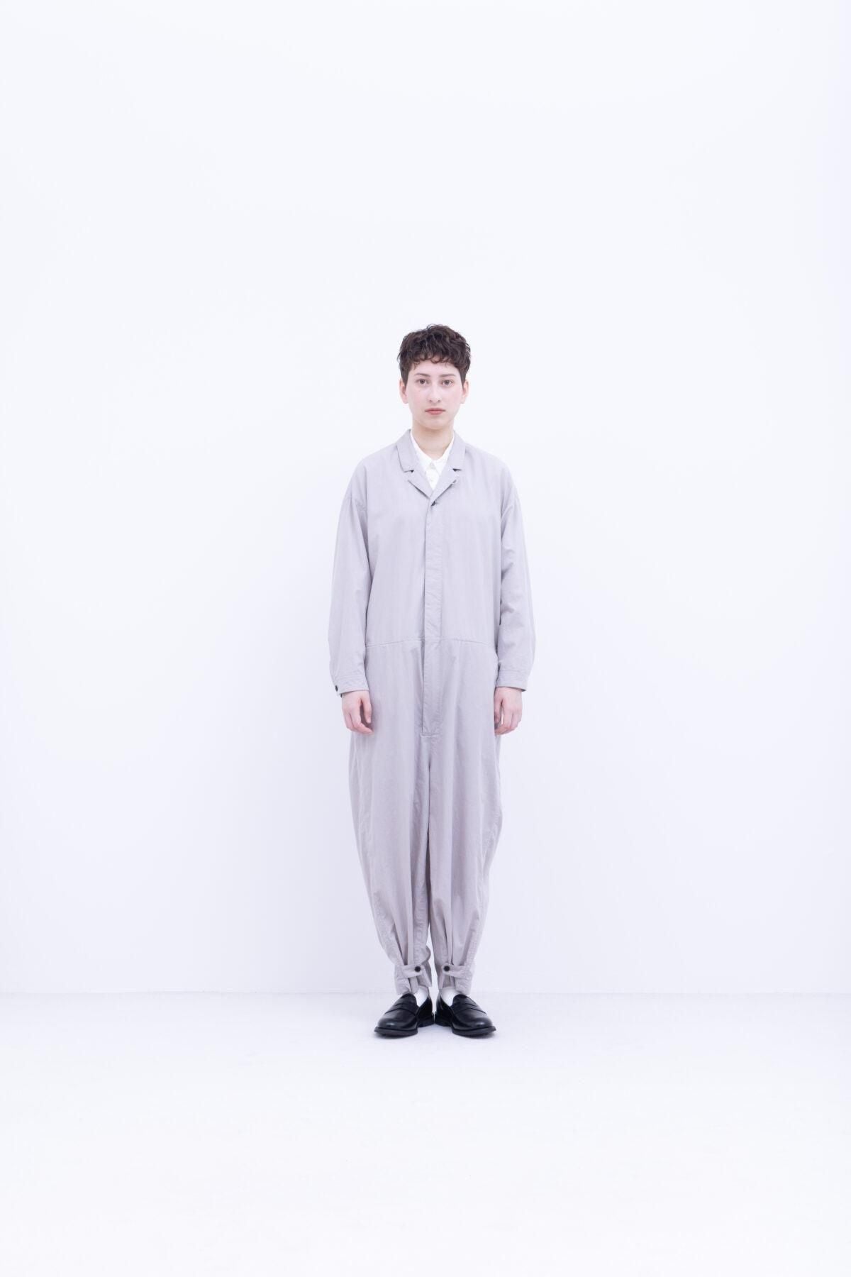 50s コットン タイプライター 　ジャンプスーツ / Light Greige［size XS］