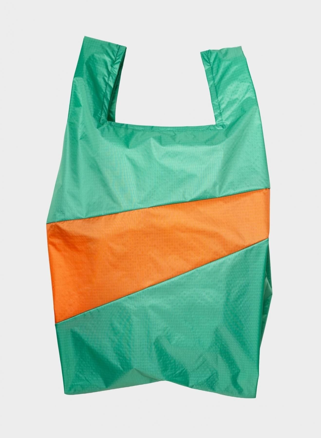 Shopping Bag L / Holly Green & Orange