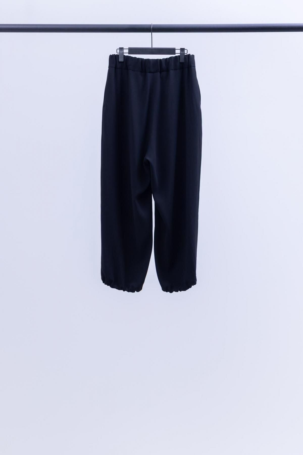 トリアセテート＆ポリエステル・ライトクレープダブルクロス　フルレングスパンツ / 99 deep black [size 3_]