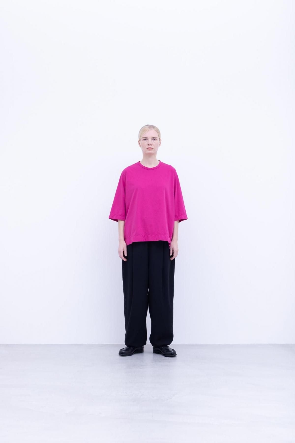 トリアセテート＆ポリエステル・ライトクレープダブルクロス　フルレングスパンツ / 99 deep black [size 3_]