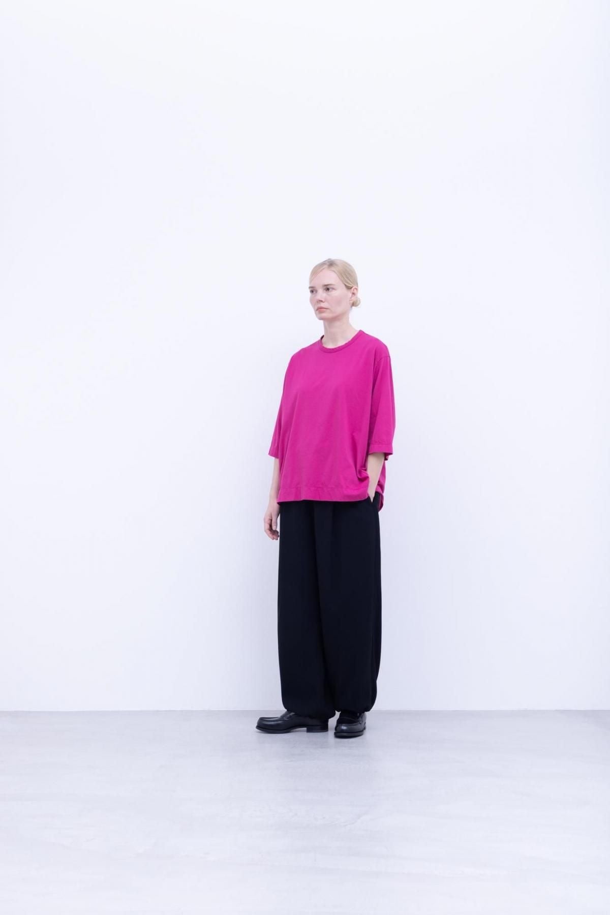 トリアセテート＆ポリエステル・ライトクレープダブルクロス　フルレングスパンツ / 99 deep black [size 3_]