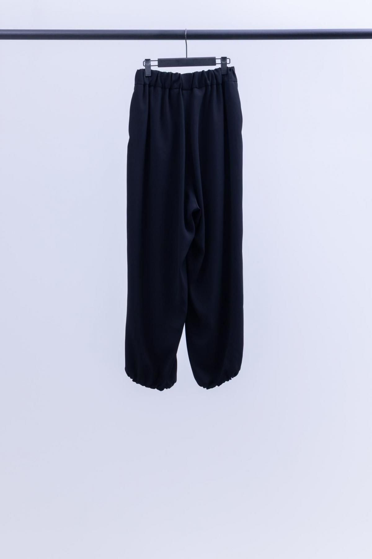 トリアセテート＆ポリエステル・ライトクレープダブルクロス　フルレングスパンツ / 99 deep black [size 5_]