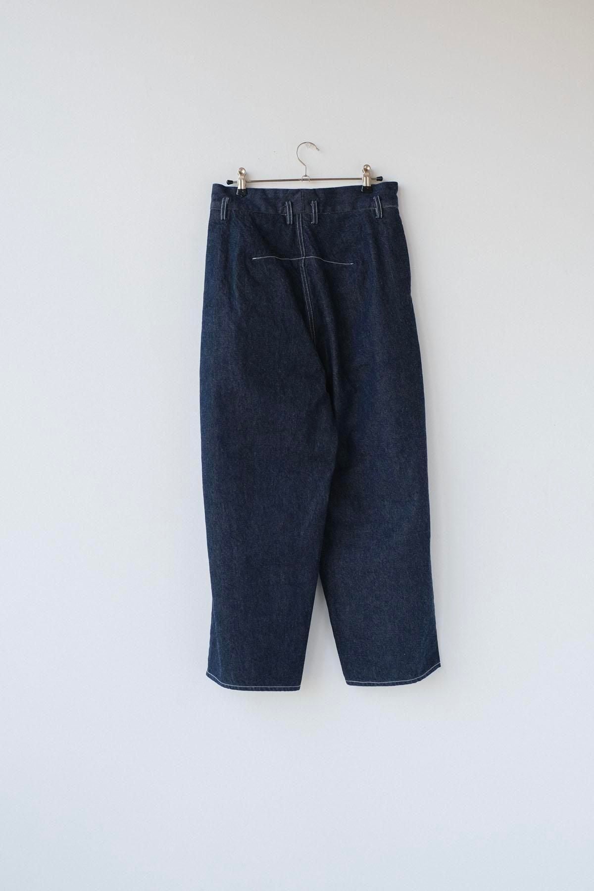 インディゴコットン・コモンセルビッチデニム　ワンタックセルビッチジーンズ / indigo [ size XS ]