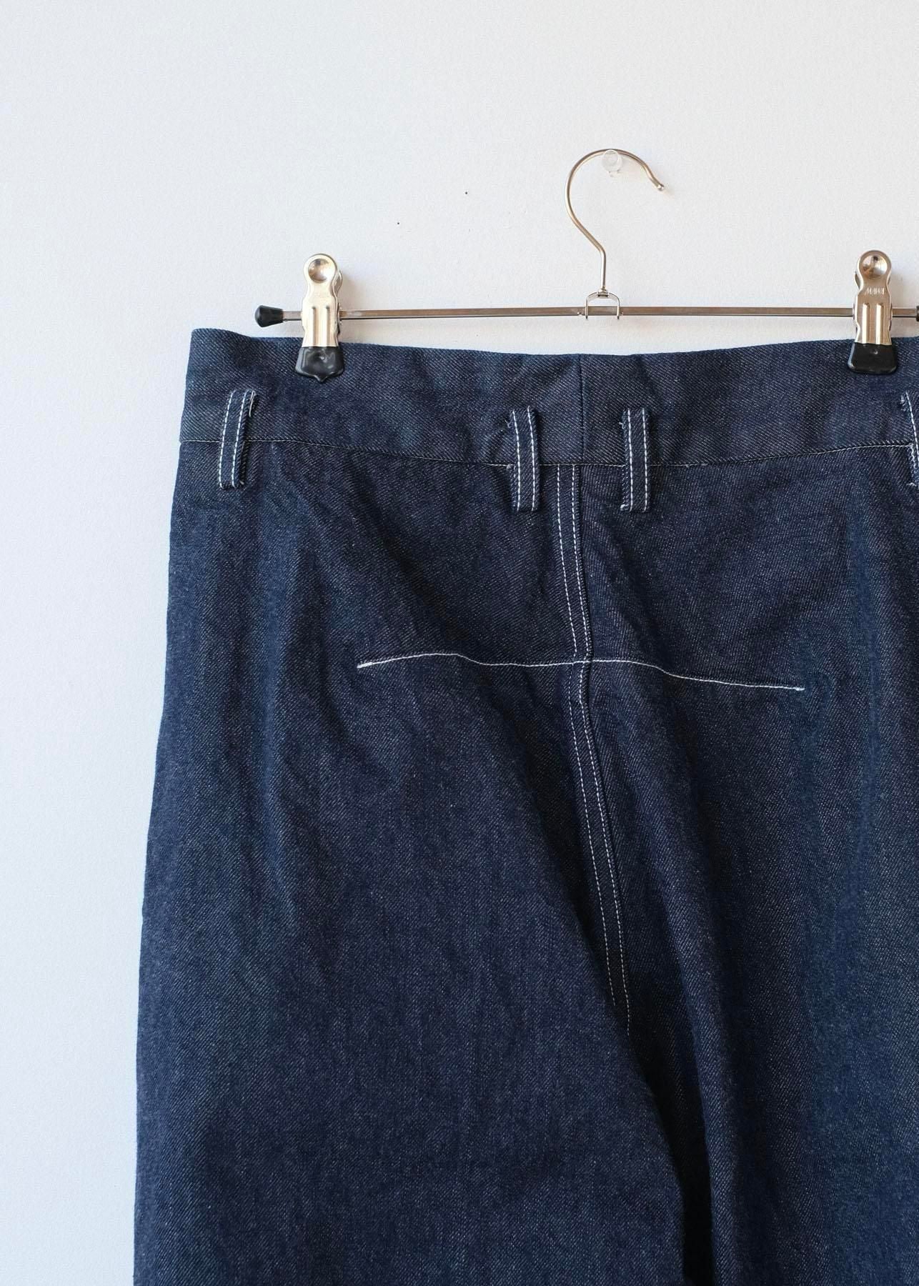 インディゴコットン・コモンセルビッチデニム　ワンタックセルビッチジーンズ / indigo [ size XS ]