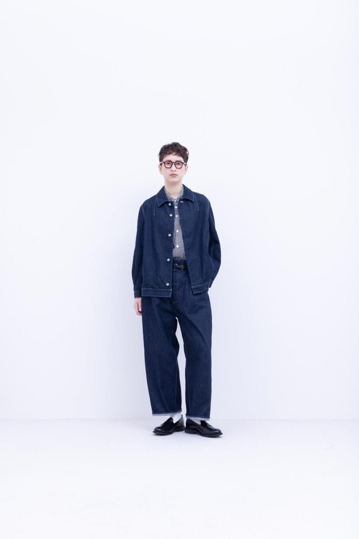 インディゴコットン・コモンセルビッチデニム　ワンタックセルビッチジーンズ / indigo [ size XS ]