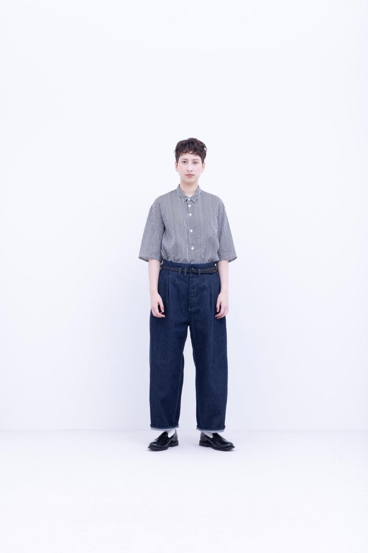 インディゴコットン・コモンセルビッチデニム　ワンタックセルビッチジーンズ / indigo [ size XS ]